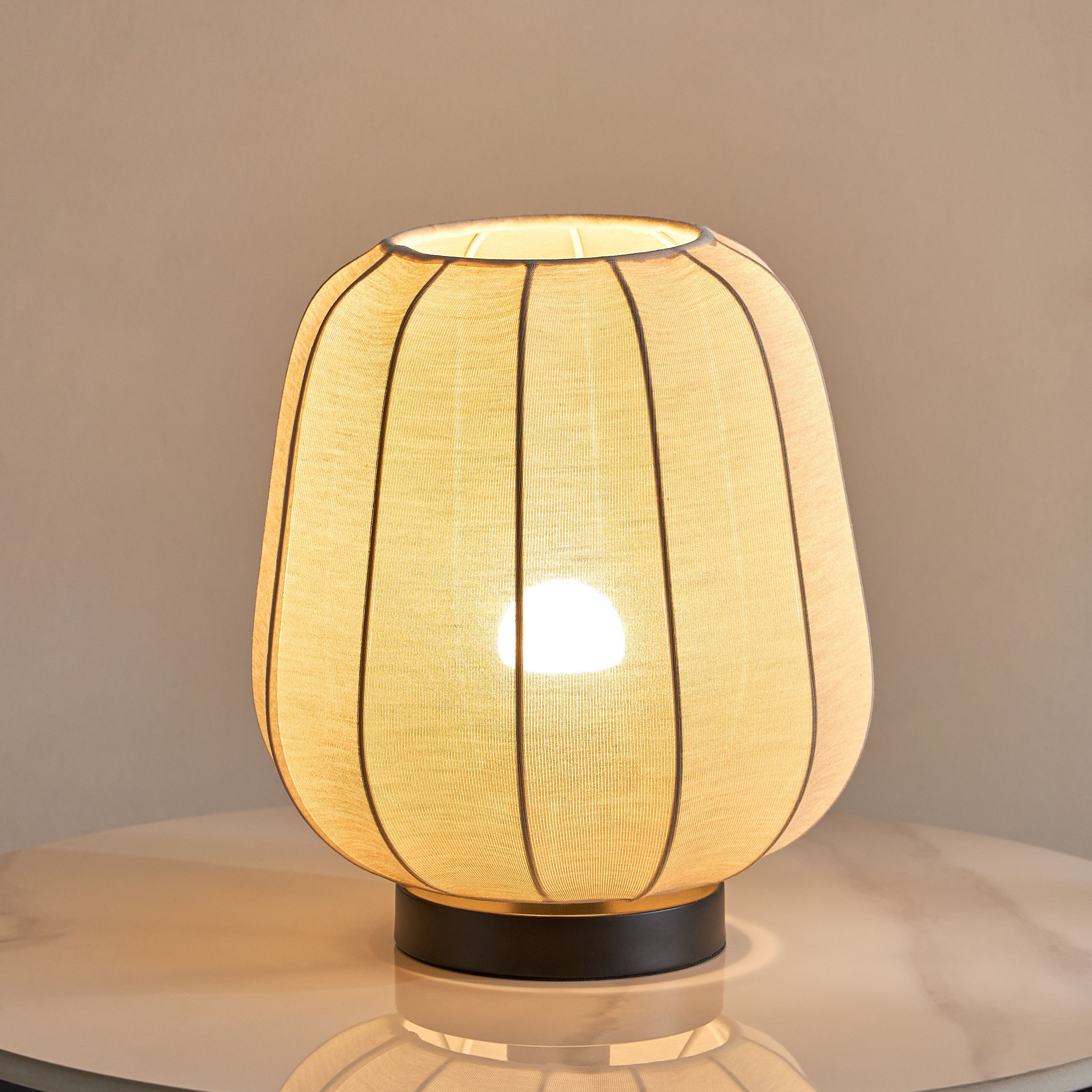 Collett E27 Metal Table Lamp with Fabric Shade - 22x22x25 cm-hbxbedroom-lighting-tablelamps-image-2
