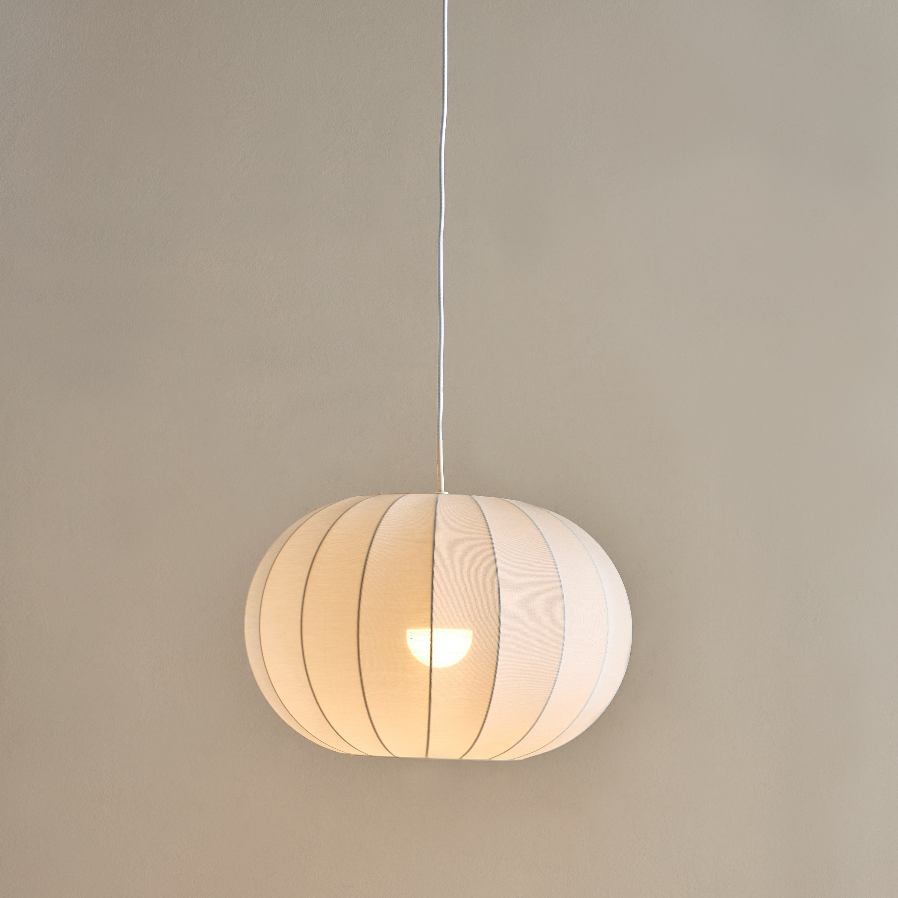 Collett E27 Metal Frame Pendant Lamp with Fabric Shade - 40x40x26 cm-hbxhomeware-hbxlivingroom-image-2