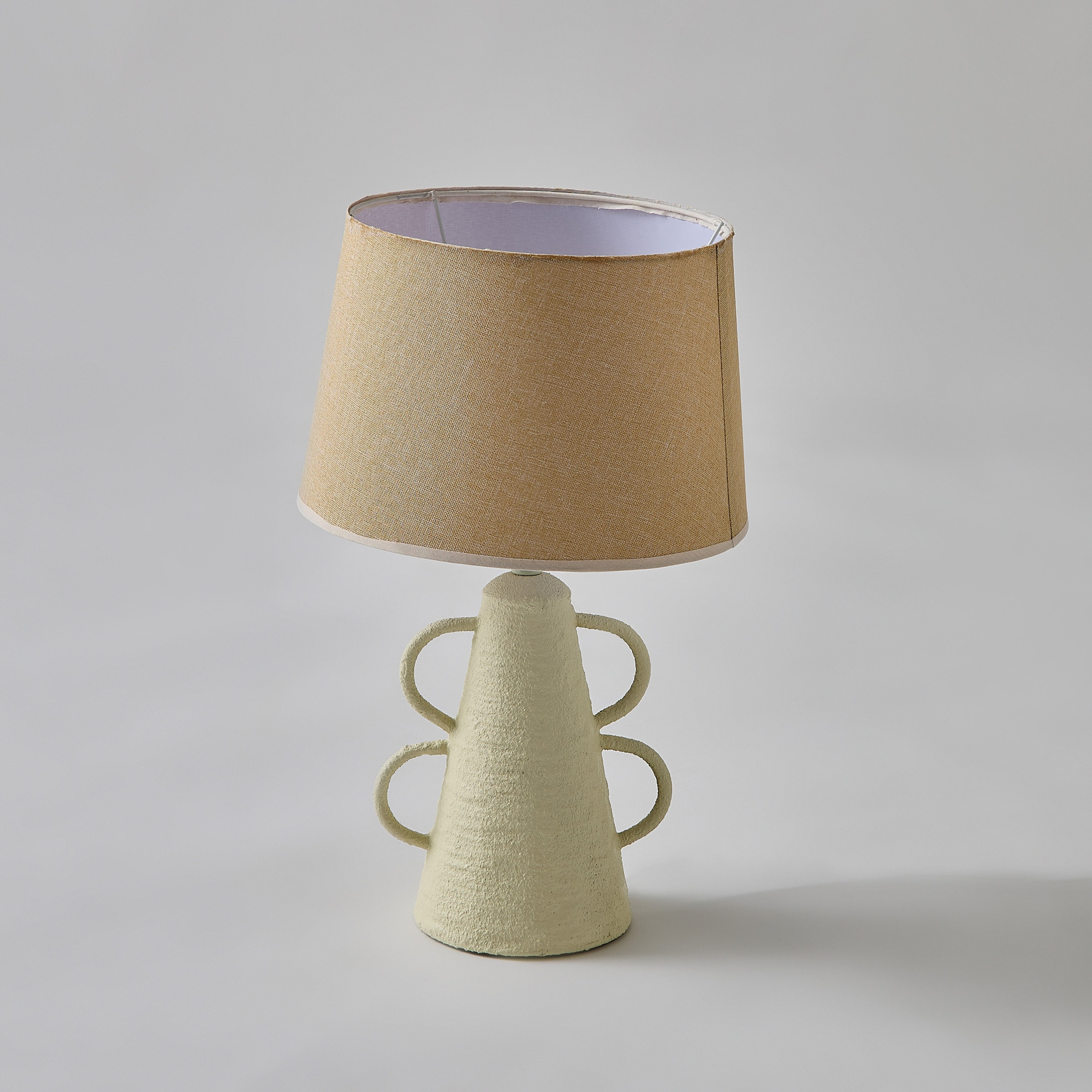 Collett Paper Mache E27 Table Lamp with Linen Shade - 30x30x49.5 cm-hbxbedroom-lighting-tablelamps-image-7