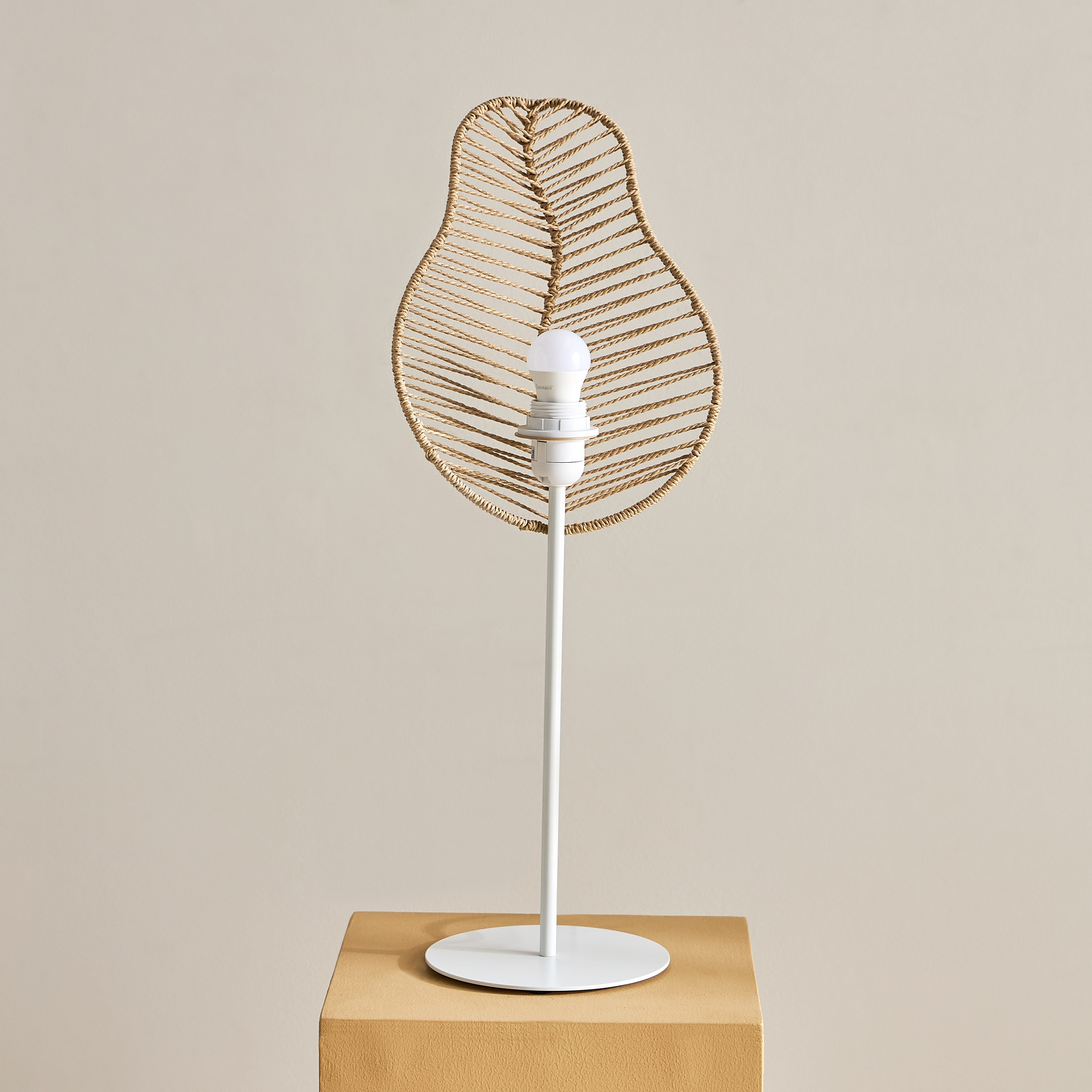 مصباح طاولة إي27 معدن بغطاء روطان من كوليت - 24.5x17.5x65 سم-PROMO_HB_AE_B2G2_011025-image-1
