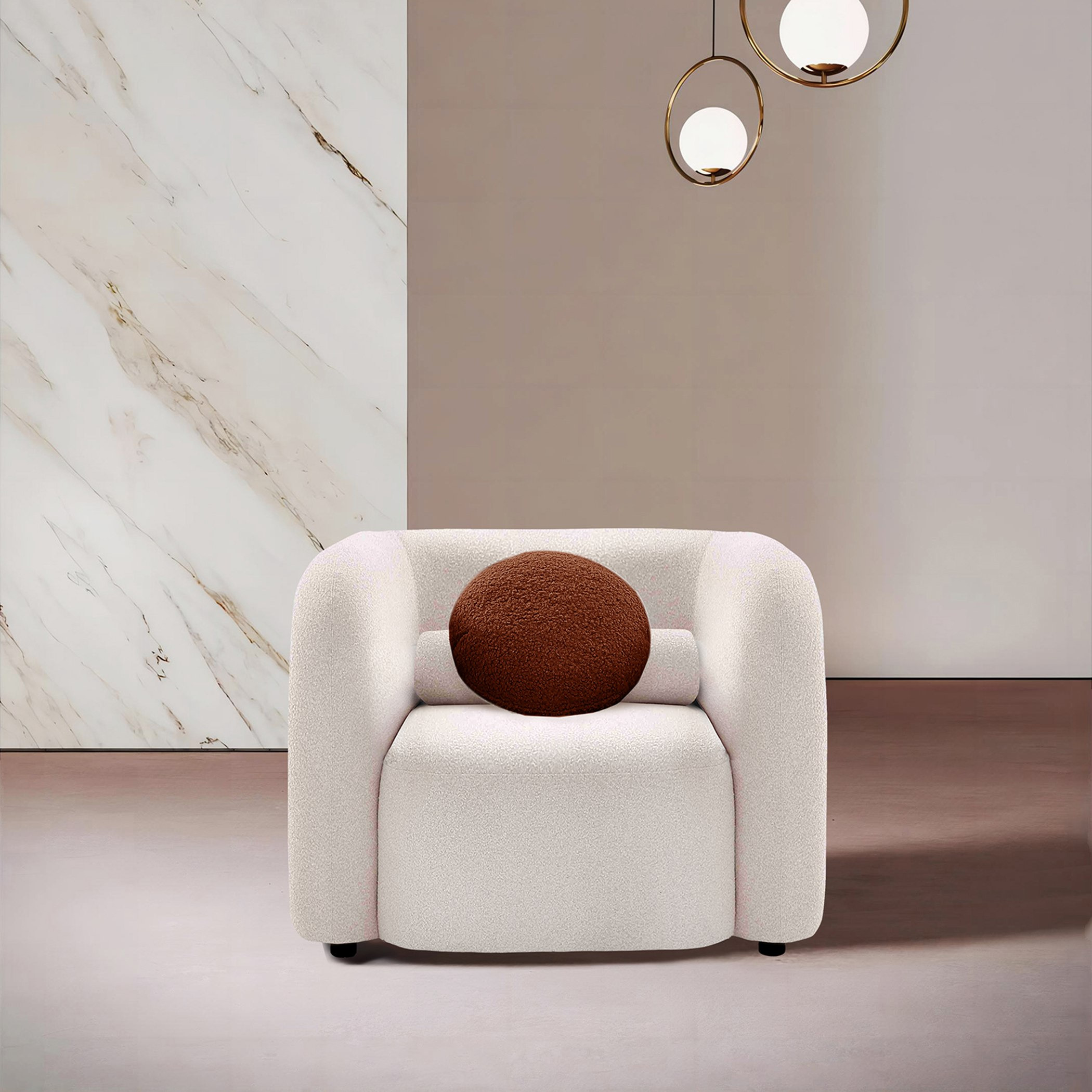 Seoul NXT Fabric Armchair Sofa with 1 Round and Cylindrical Pillow-hbxlivingroom-sofasandarmchairs-sofas-image-2