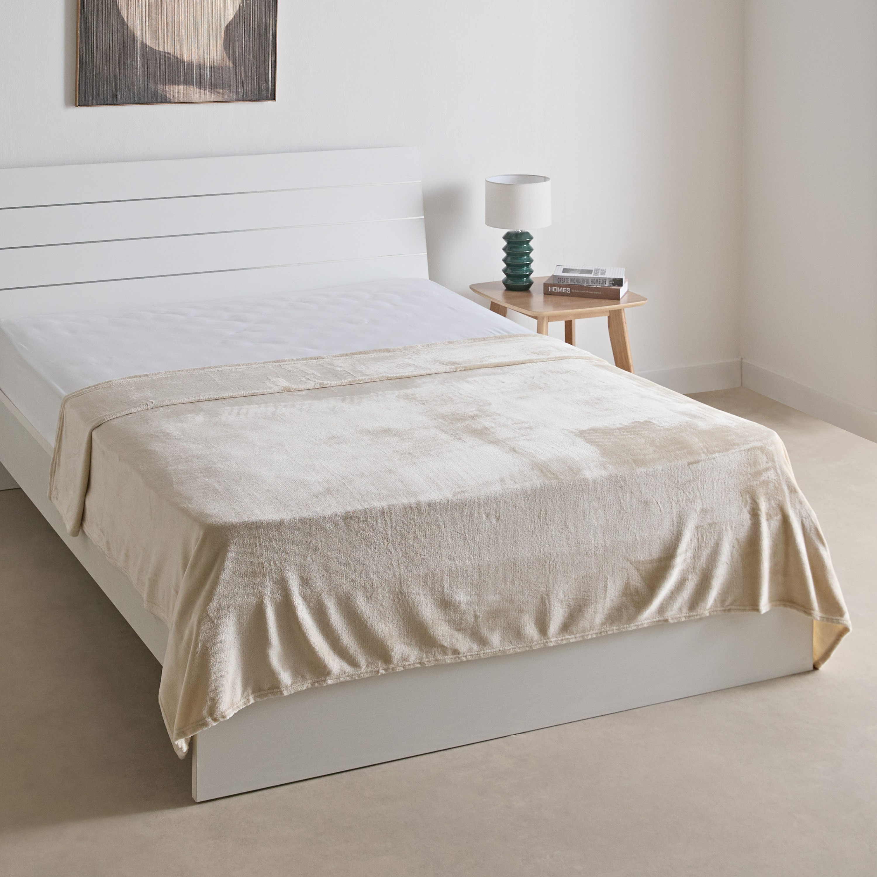 Nova Solid Flannel Queen Blanket - 200x220 cm-hbxhomeware-hbxbedroom-image-1