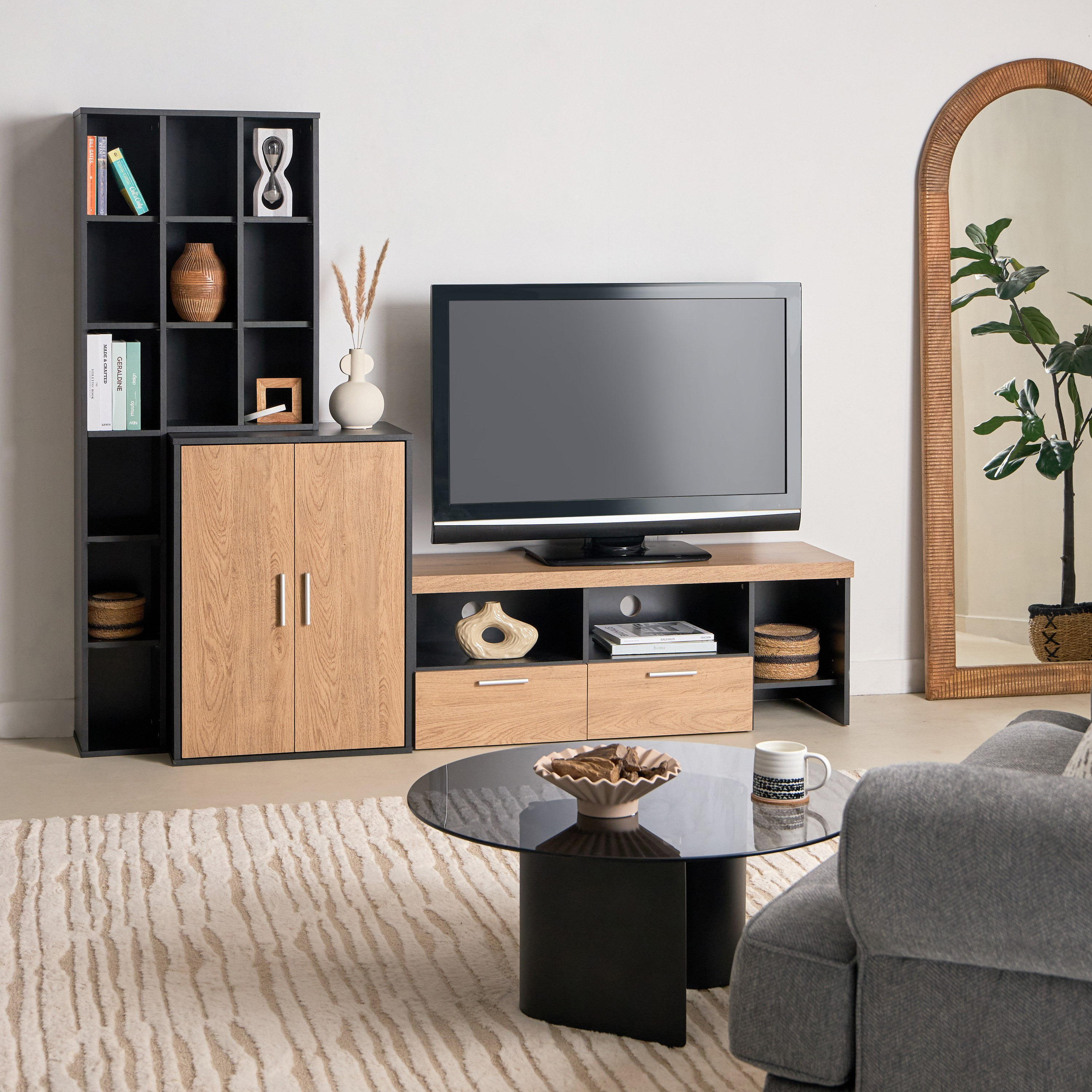 وحدة حائط للأجهزة حتى 50 بوصة 1.2 متر من أيكون نكست-hbxlivingroom-mediaunitsandstorage-wallunits-image-2