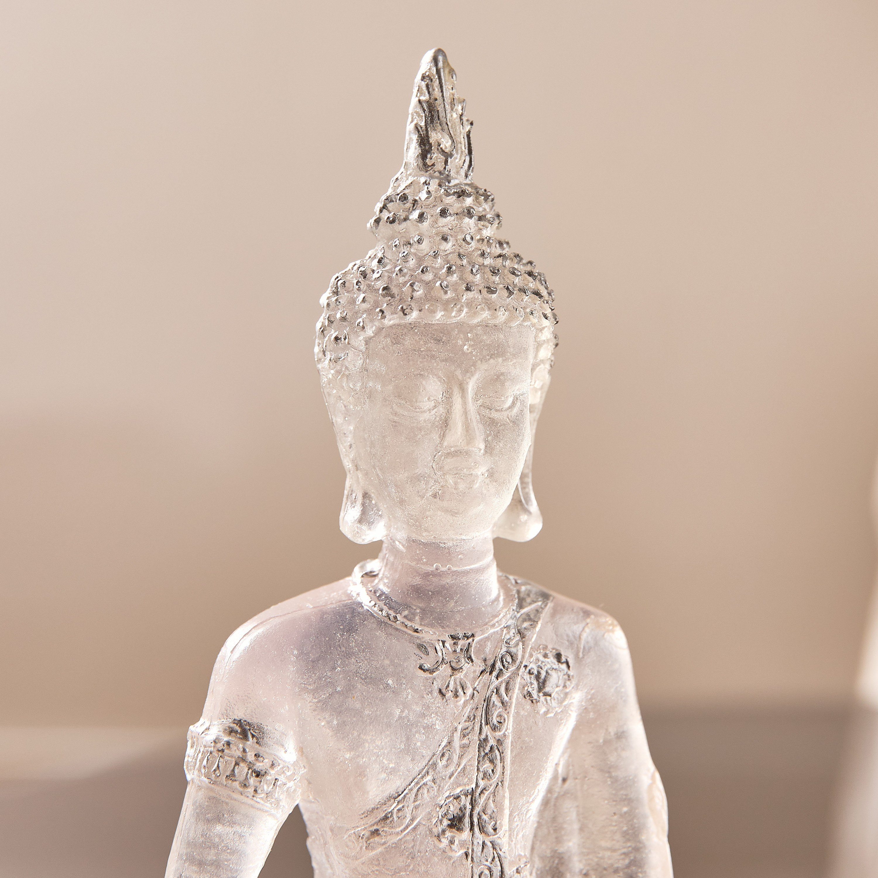Asher Polyresin LED Light Buddha on Wooden Base - 12x9x18.5 cm-hbxhomeware-homedecor-figurinesandornaments-image-3