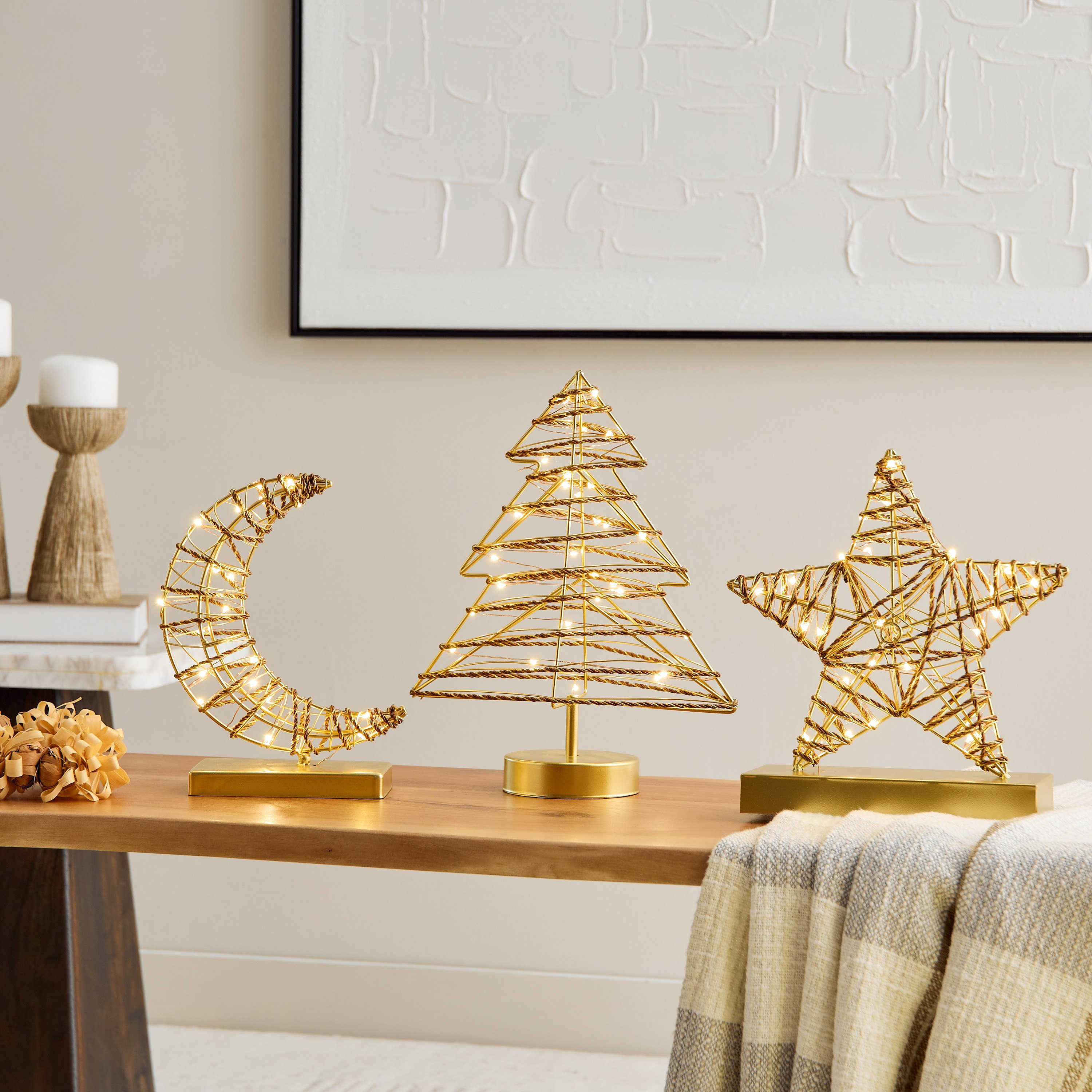 Asher Metal LED Star Accent - 25x7.2x26.5 cm-hbxhomeware-homedecor-figurinesandornaments-image-4