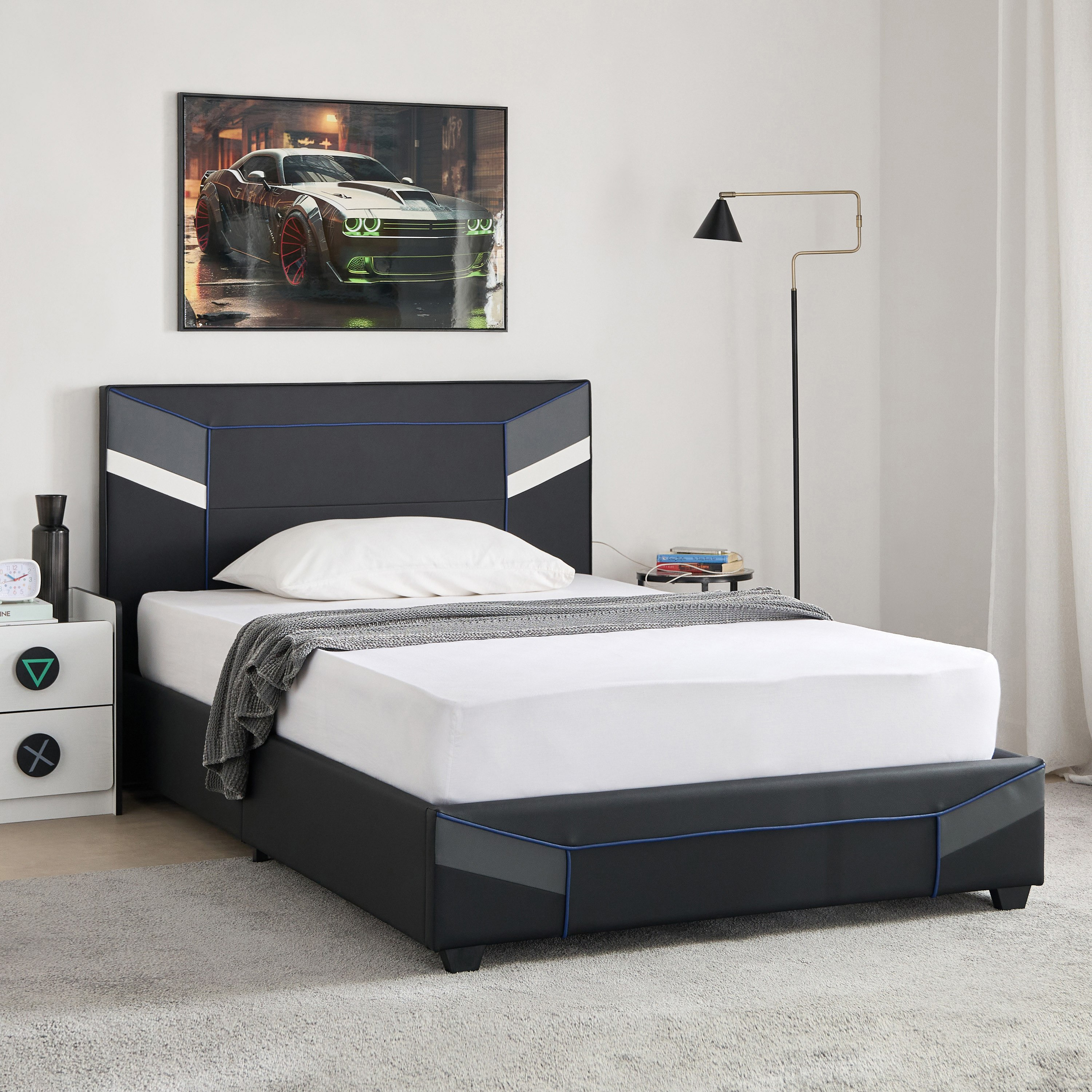 سرير ألعاب توين ذكي منجّد - جيمرز من موڤو - 120x200 سم-hbxbedroom-bedsandbedsets-upholsteredbeds-twin-image-10