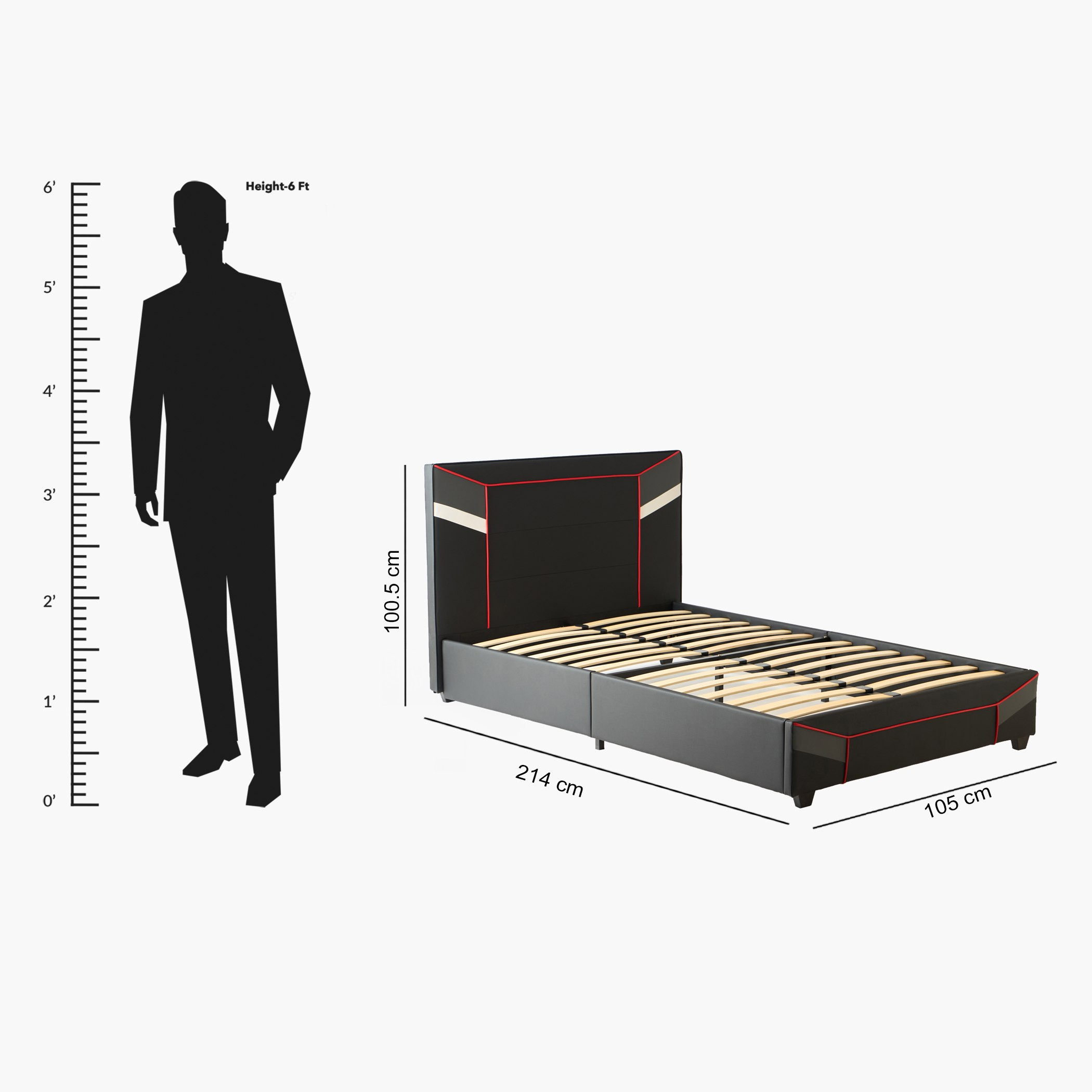 سرير ألعاب فردي ذكي منجّد - جيمرز من موڤو - 90x200 سم-hbxkidsandyouth-bedsandbedsets-beds-single-image-12