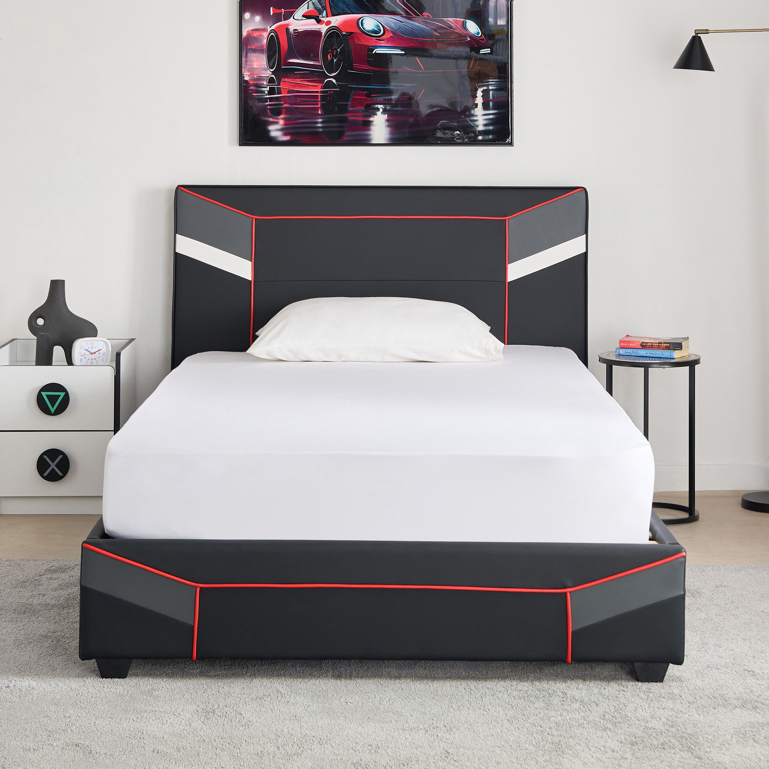 سرير ألعاب فردي ذكي منجّد - جيمرز من موڤو - 90x200 سم-hbxkidsandyouth-bedsandbedsets-beds-single-image-2