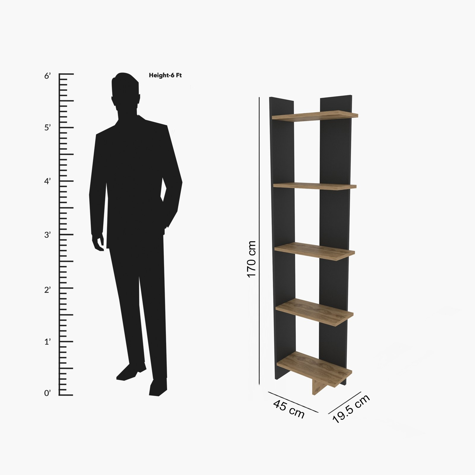 خزانة كتب ركنيّة 5 مستويات من مودوليكس ألفا-hbxfurniture-office-bookcases-image-7