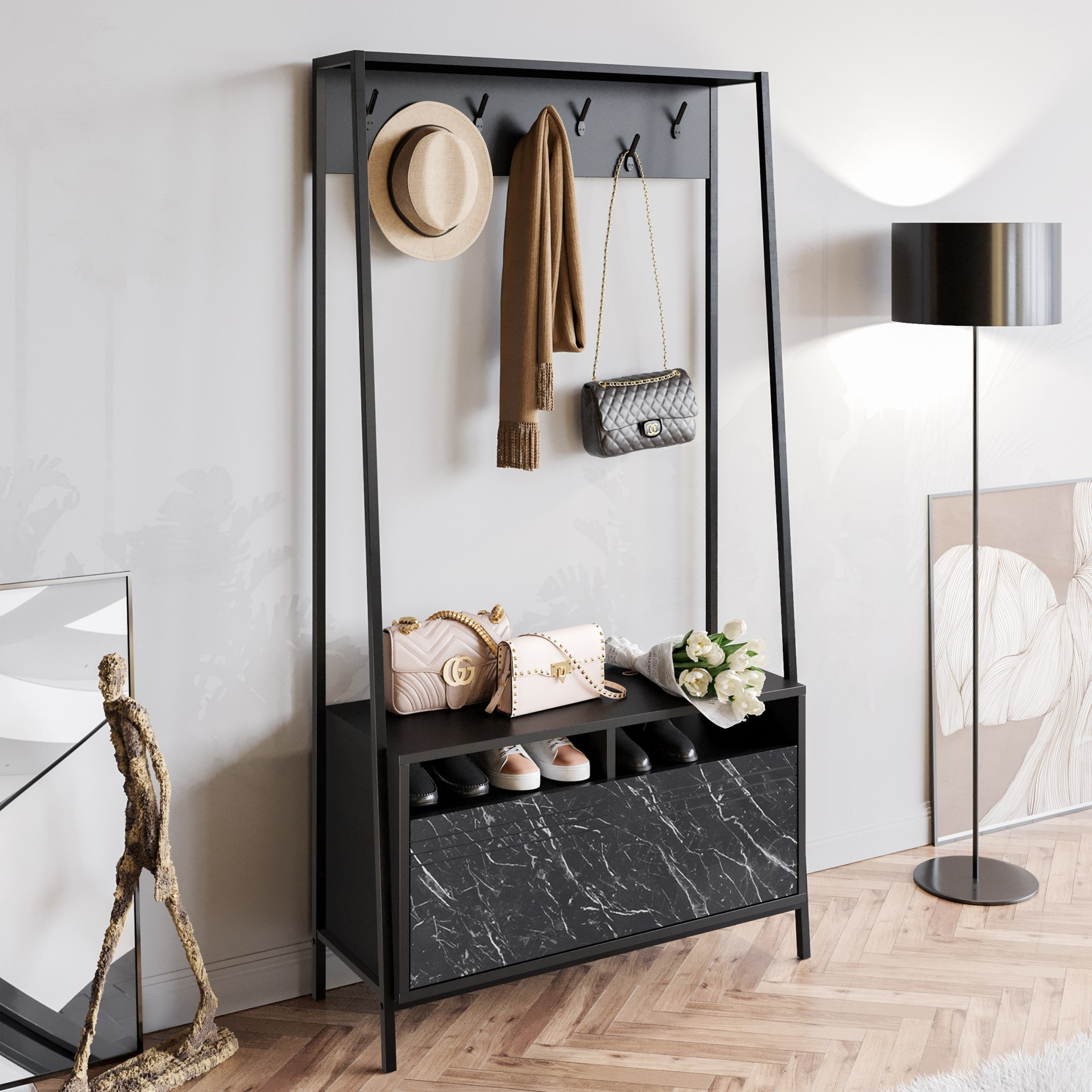 Modulix Alfa Coat Hanger and Shoe Cabinet-hbxbedroom-shoecabinetsandracks-image-3