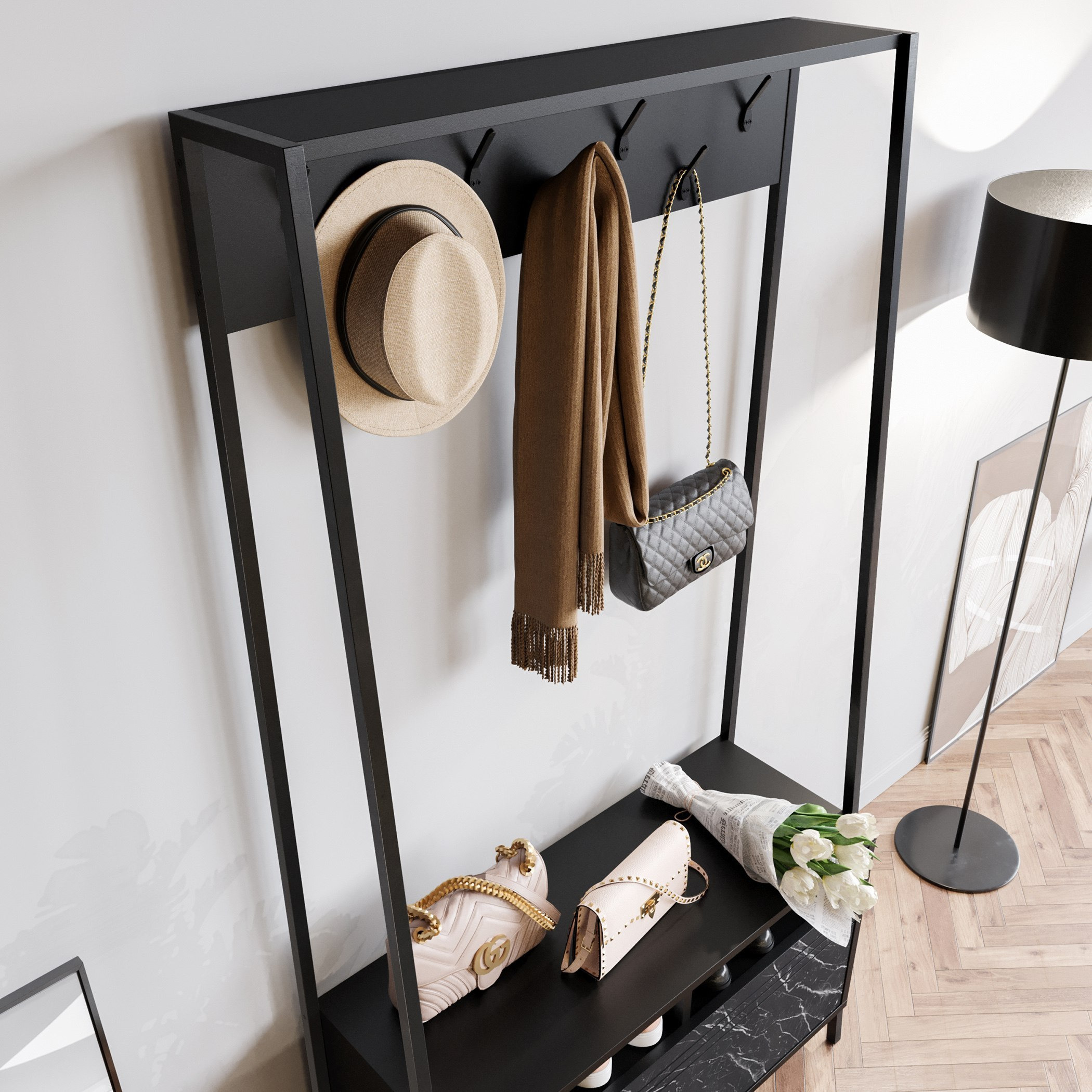 Modulix Alfa Coat Hanger and Shoe Cabinet-hbxbedroom-shoecabinetsandracks-image-5