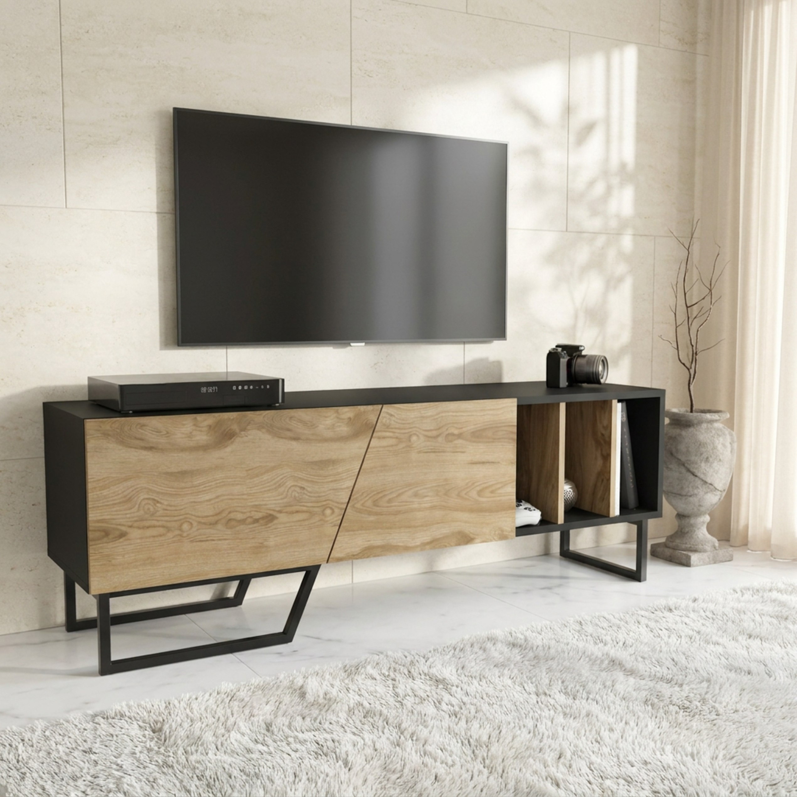Modulix Lark 1.5 Metre TV Unit for TVs up to 65 inches-hbxlivingroom-mediaunitsandstorage-tvunits-image-1