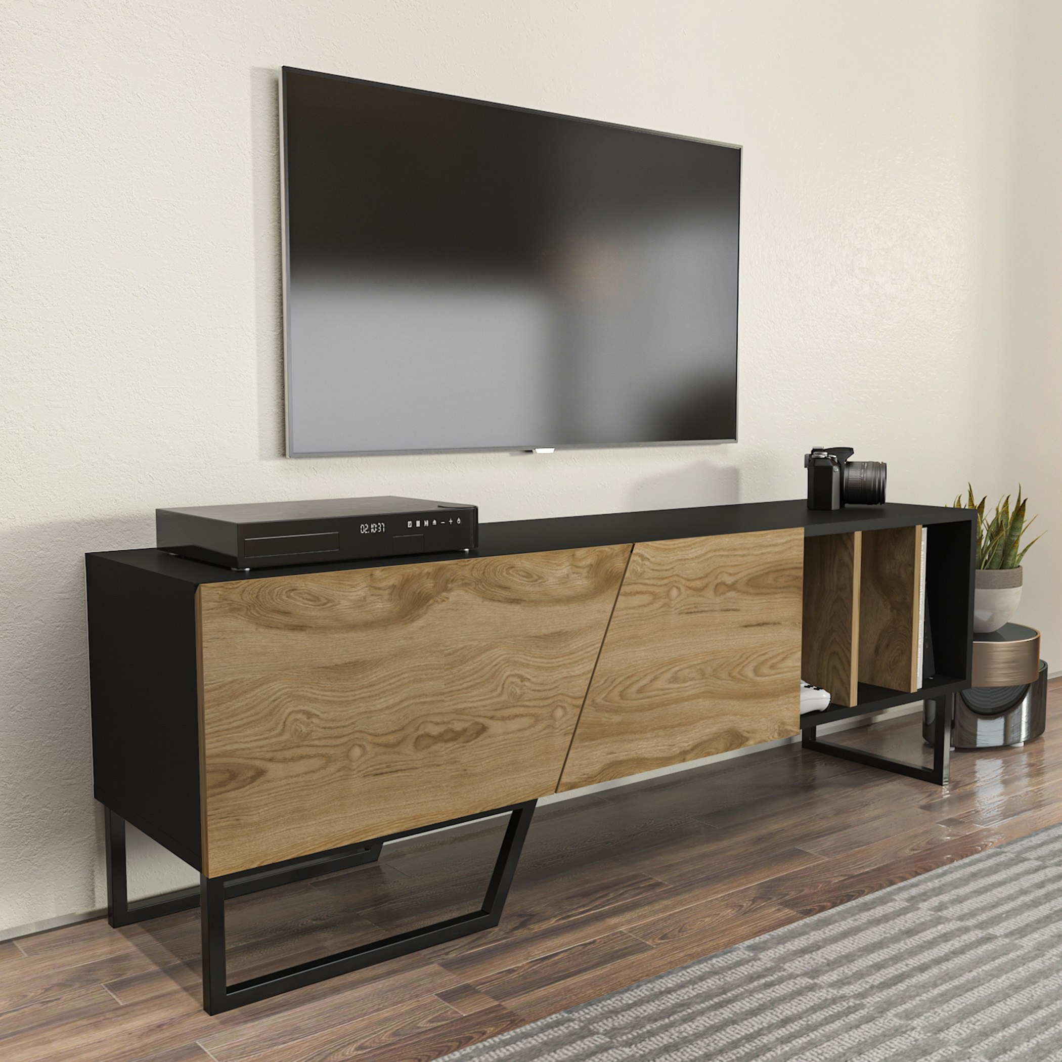 Modulix Lark 1.5 Metre TV Unit for TVs up to 65 inches-hbxlivingroom-mediaunitsandstorage-tvunits-image-2
