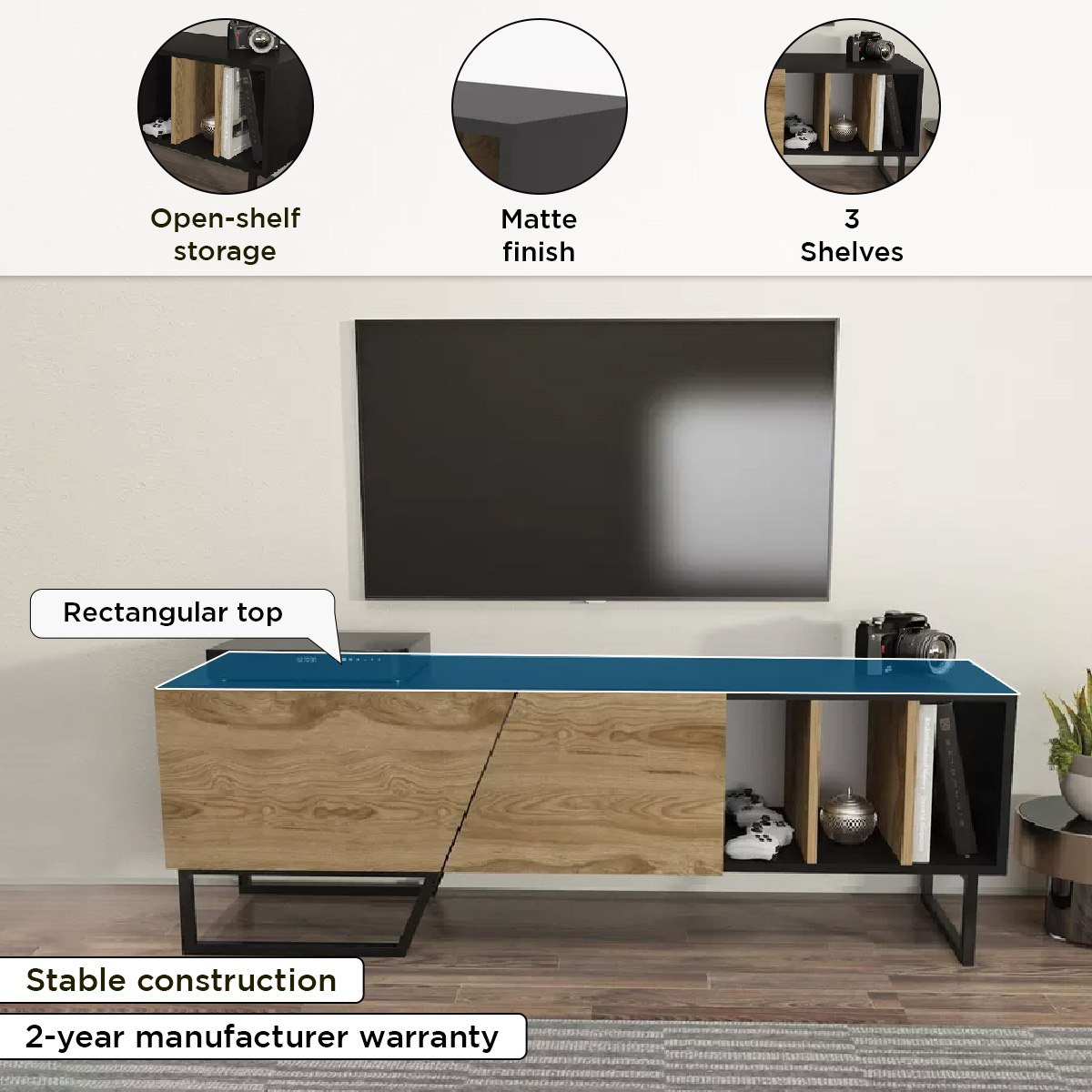 Modulix Lark 1.5 Metre TV Unit for TVs up to 65 inches-hbxlivingroom-mediaunitsandstorage-tvunits-image-3