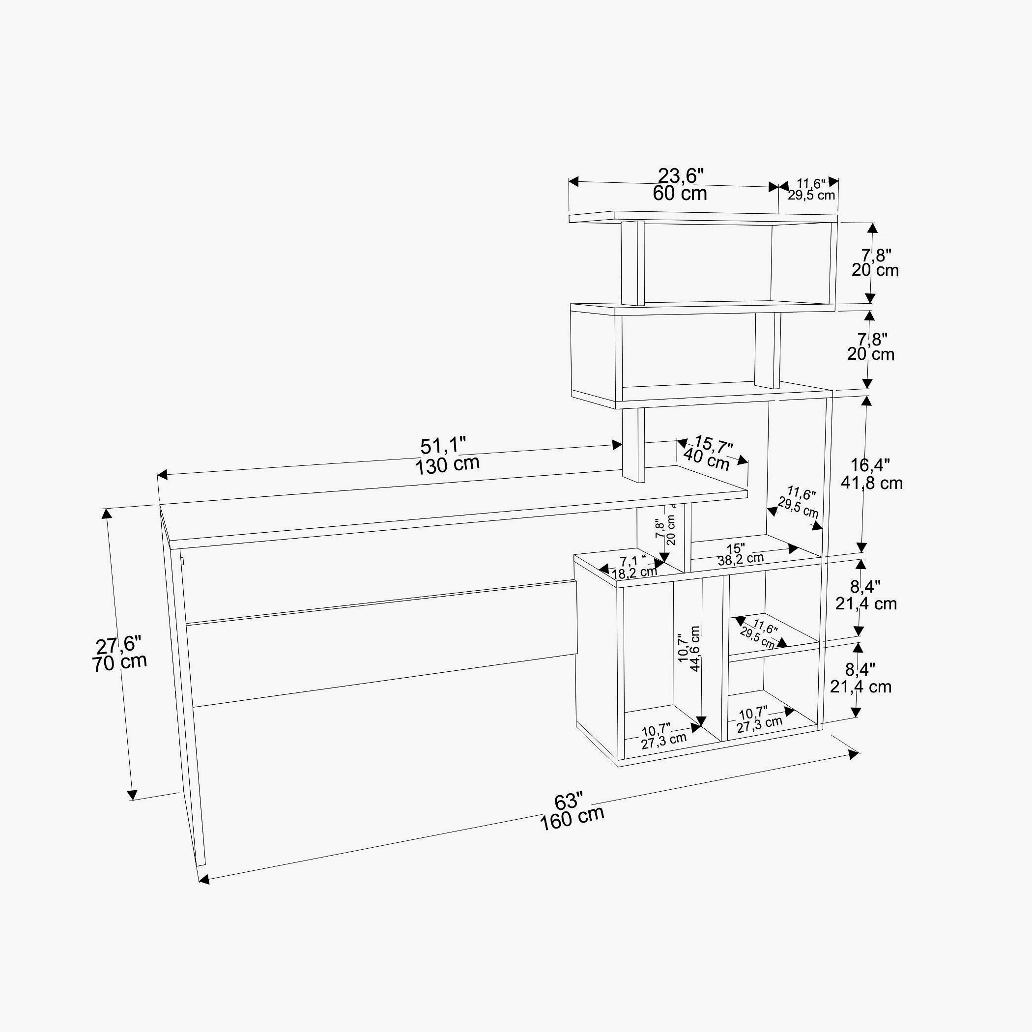 مكتب دراسة مع خزانة كتب من مودوليكس أوبس-hbxfurniture-office-desks-image-8