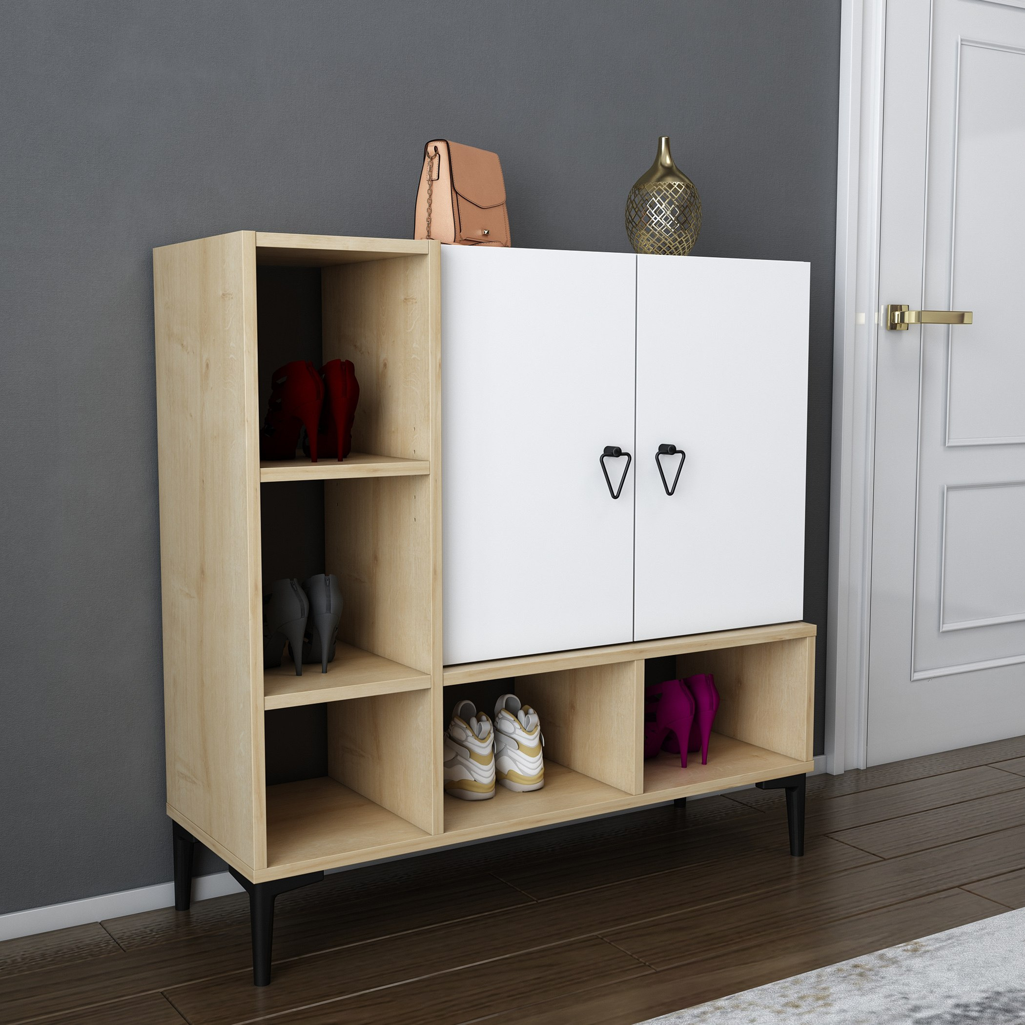 Modulix Ohio 2-Door Multipurpose/Shoe Cabinet - 15 Pairs-hbxbedroom-shoecabinetsandracks-image-4