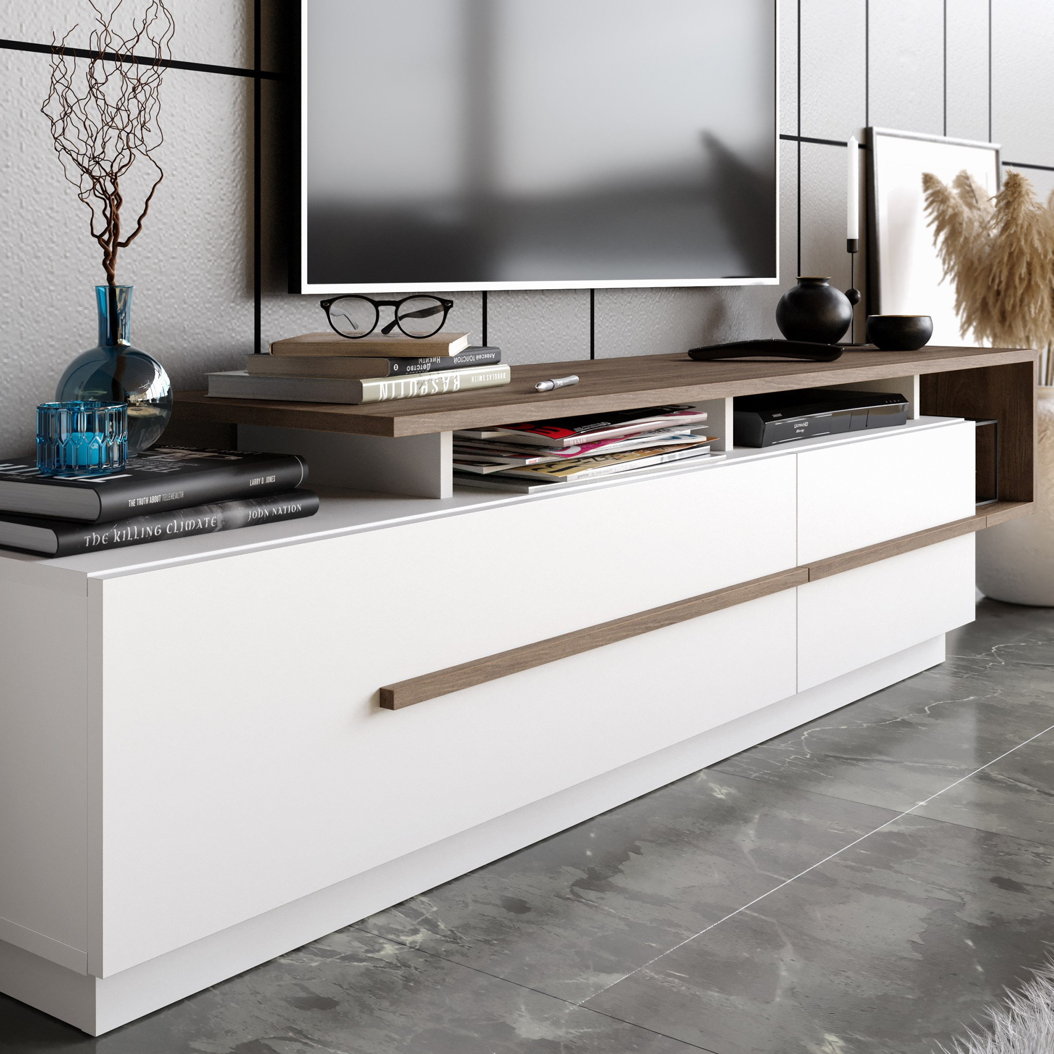 Modulix Ohio 1.8 Metre TV Unit for TVs up to 75 inches-hbxlivingroom-mediaunitsandstorage-tvunits-image-3