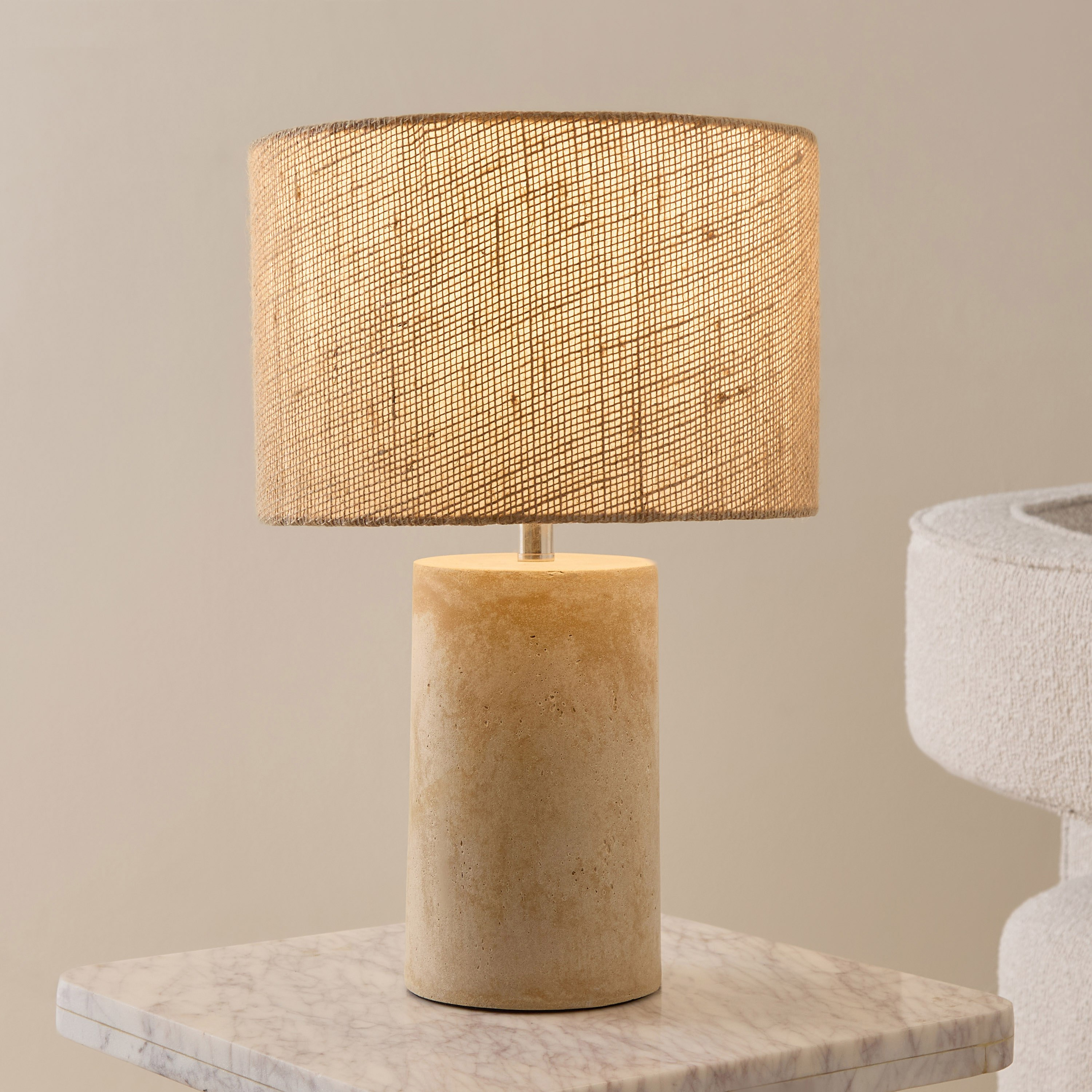 Nash Fiberclay Base Table Lamp with Linen Shade - 30x46 cm-PROMO_HB_AE_B1G1_250925-image-2