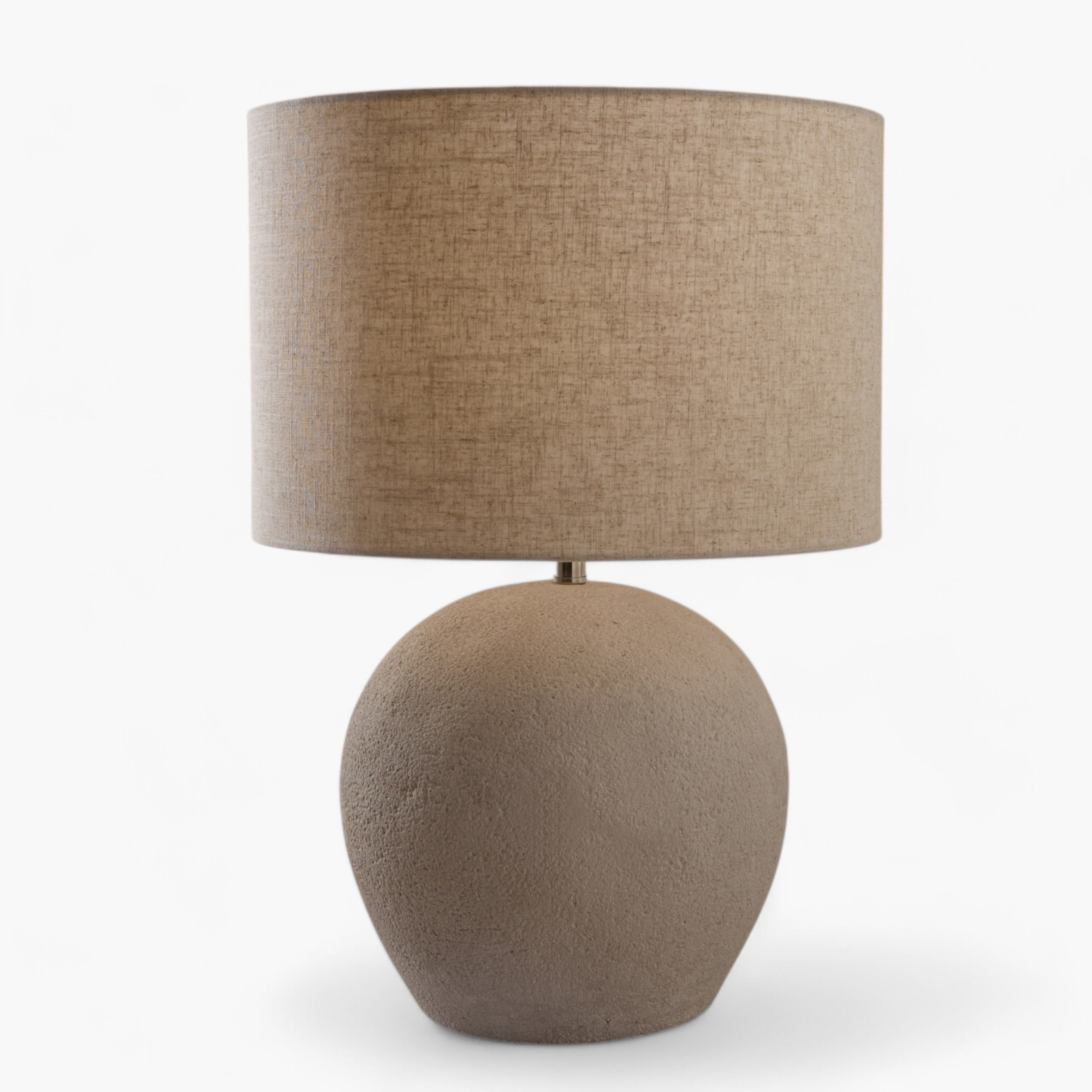 مصباح طاولة من الفايبر كلاي بغطاء كتان من ناش - 38x55 سم-hbxbedroom-lighting-tablelamps-image-8