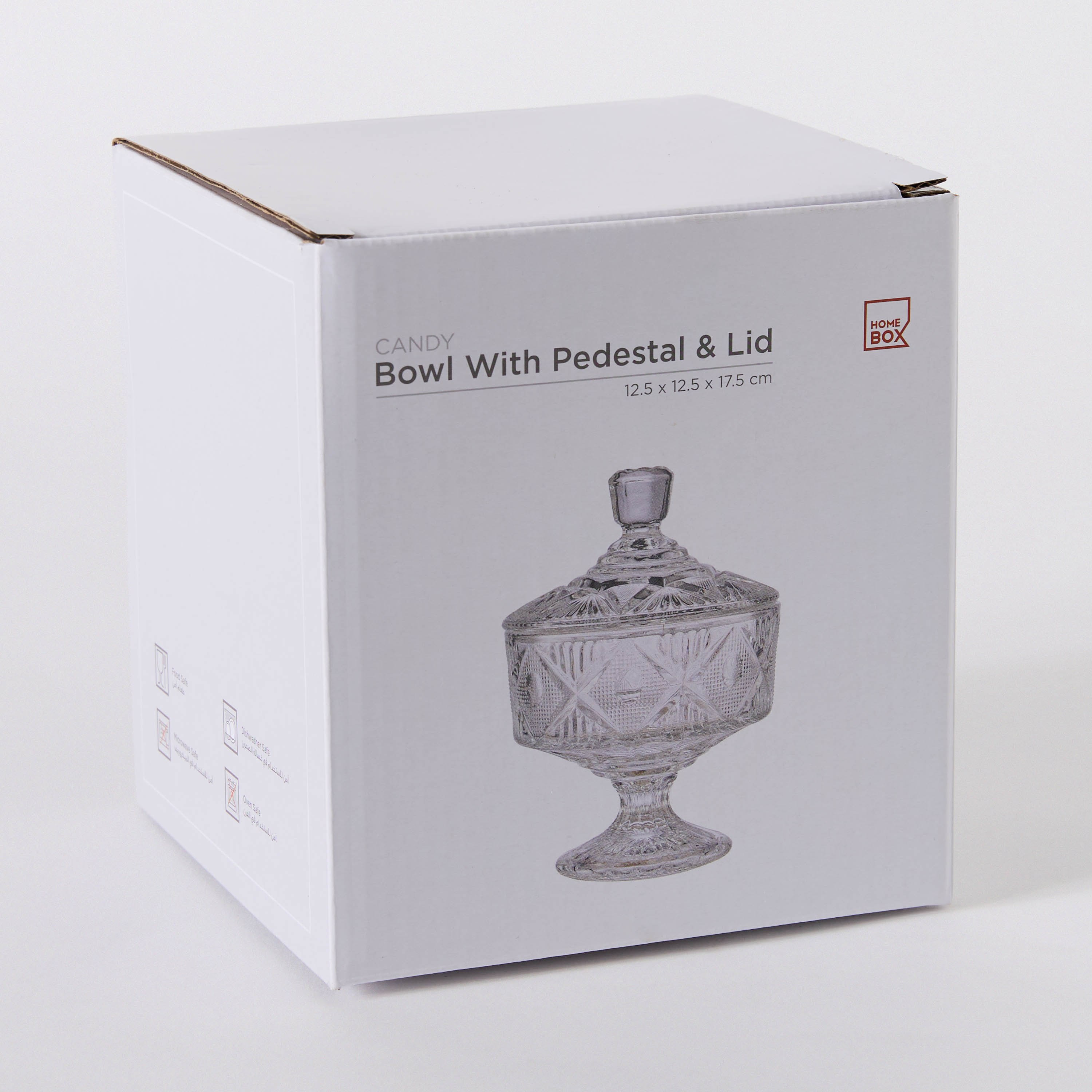 وعاء حلوى مع قاعدة وغطاء - 12.5 × 12.5 × 17.5 سم-hbxdecorandfurnishings-tabletop-serveware-image-5