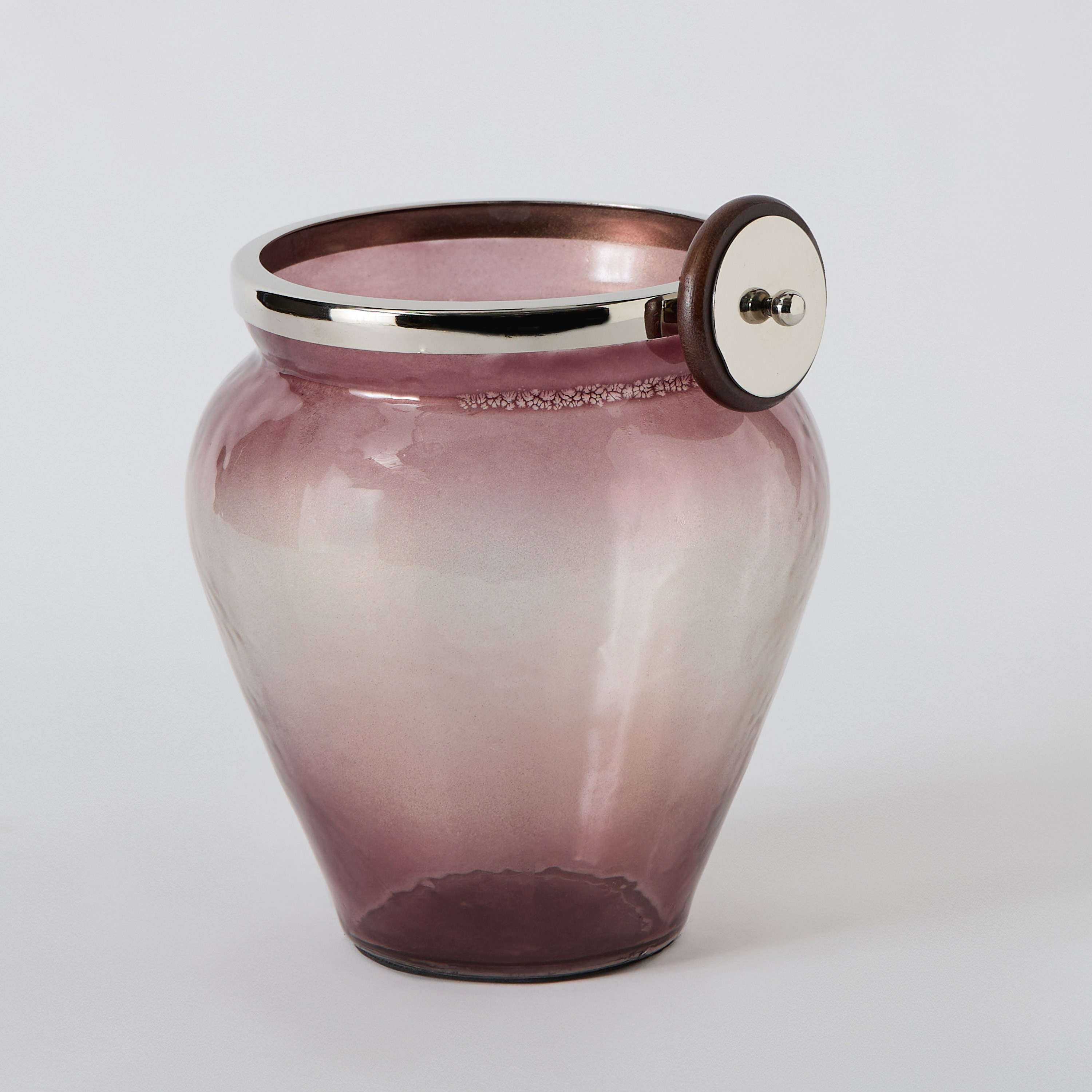 مزهرية زجاجية معتمة بحافة معدنية من أورا - 19x19x22 سم-hbxbedroom-decorandaccessories-vases-image-6