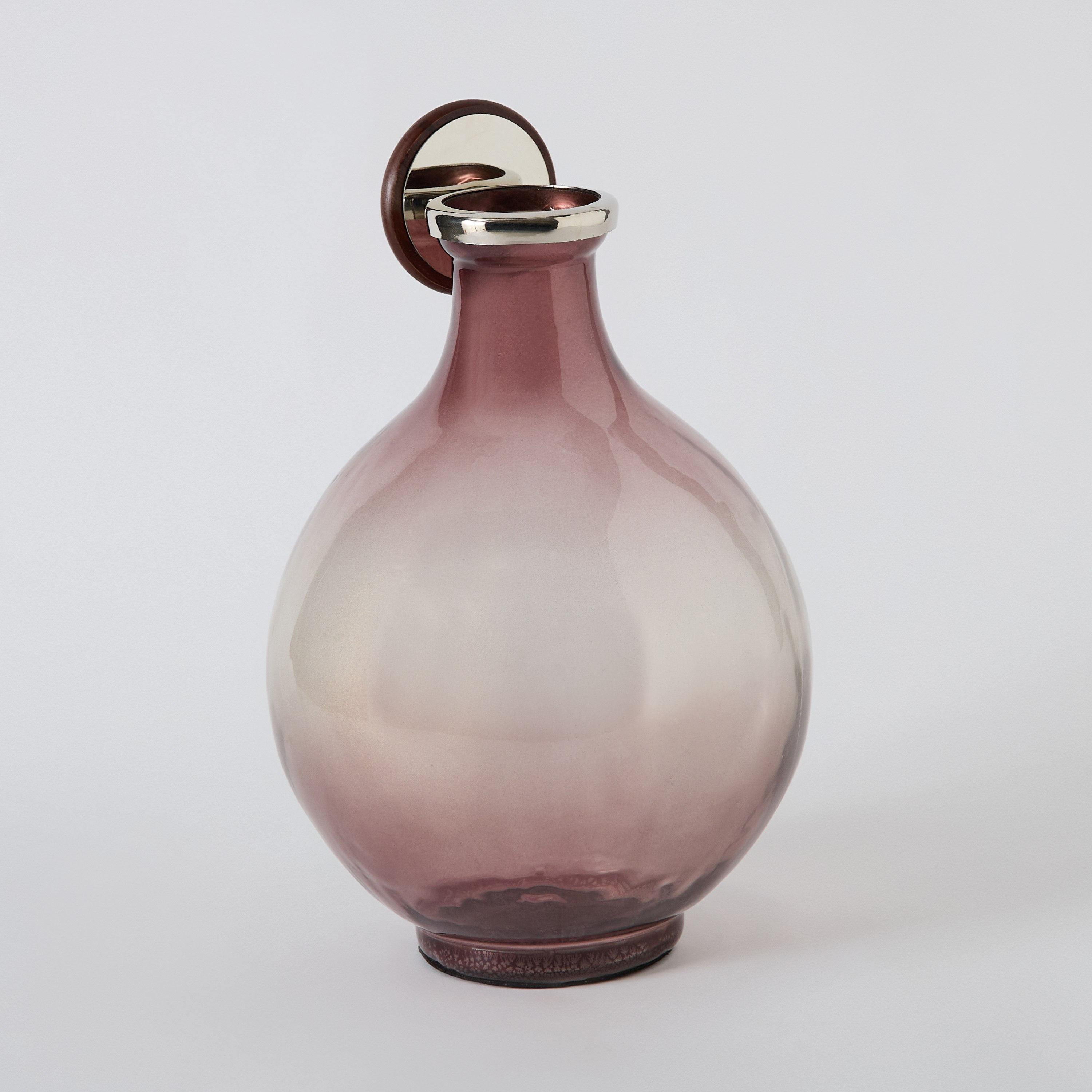 Aura Glass Vase Frosted with Metal Rim - 20x20x32 cm-hbxbedroom-decorandaccessories-vases-image-6