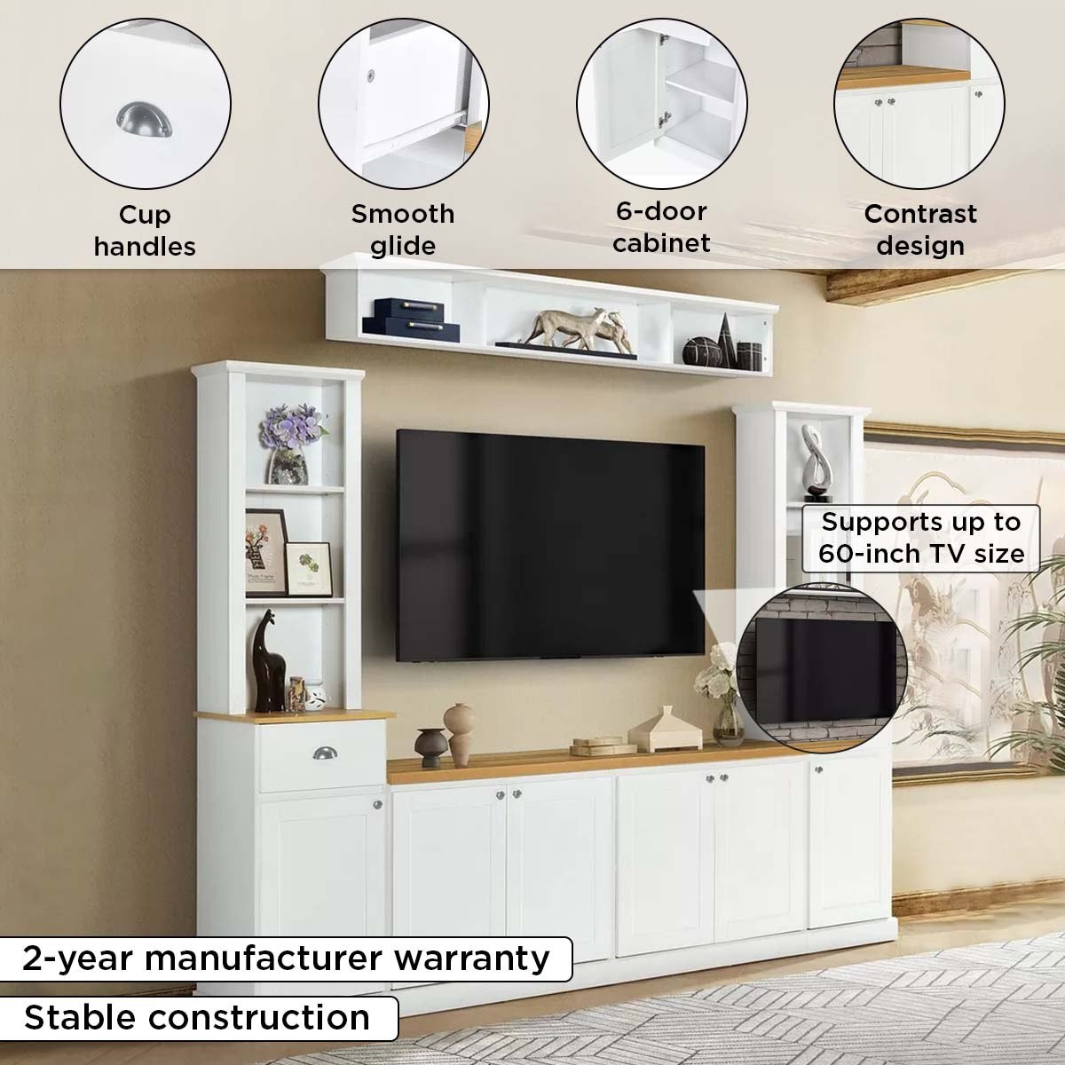 وحدة تلفزيون للحائط للأجهزة حتى 60 بوصة من سكاي-hbxlivingroom-mediaunitsandstorage-wallunits-image-7