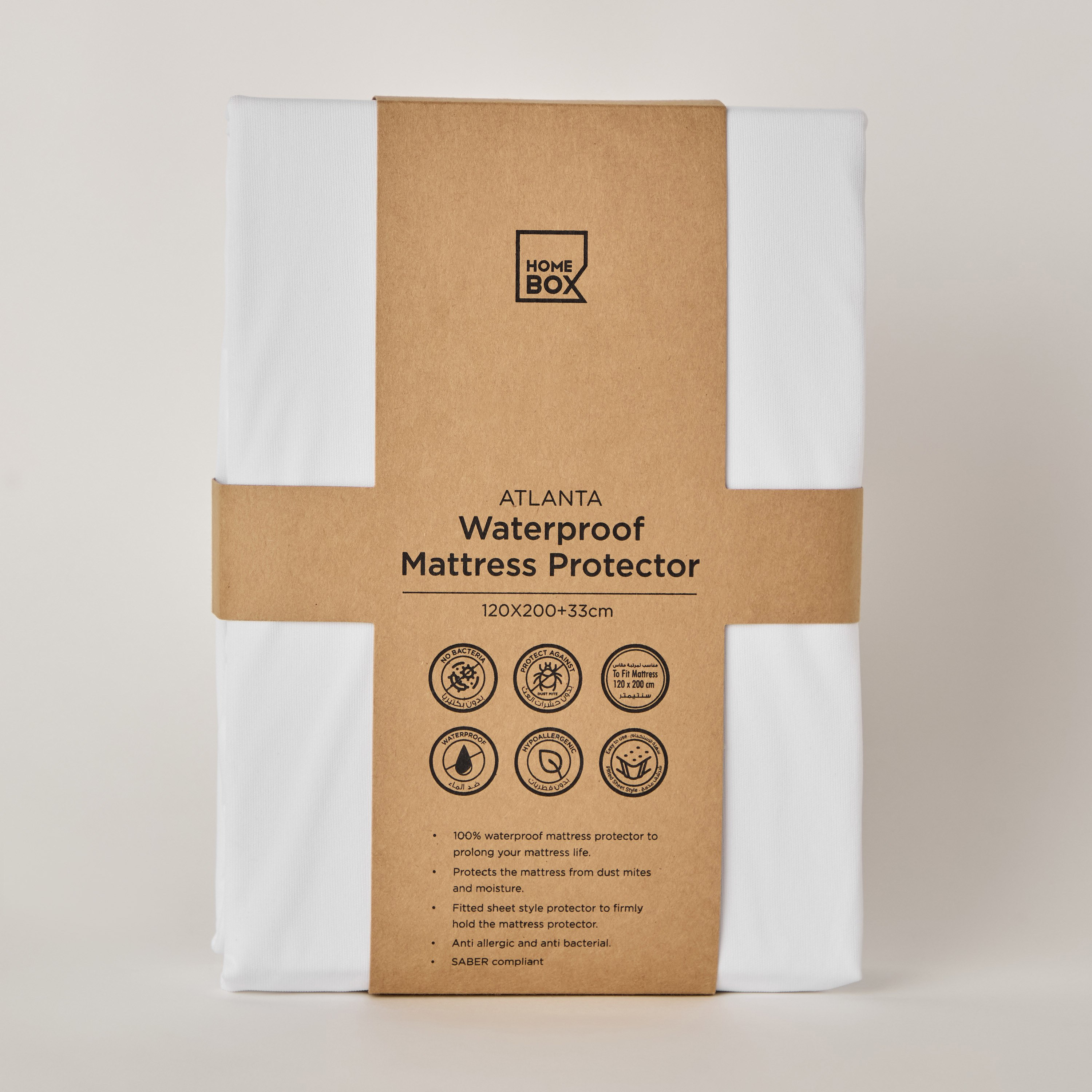 Atlanta Waterproof Twin Mattress Protector - 120X200+33 cm-hbxhomeware-hbxdecorandfurnishings-image-8