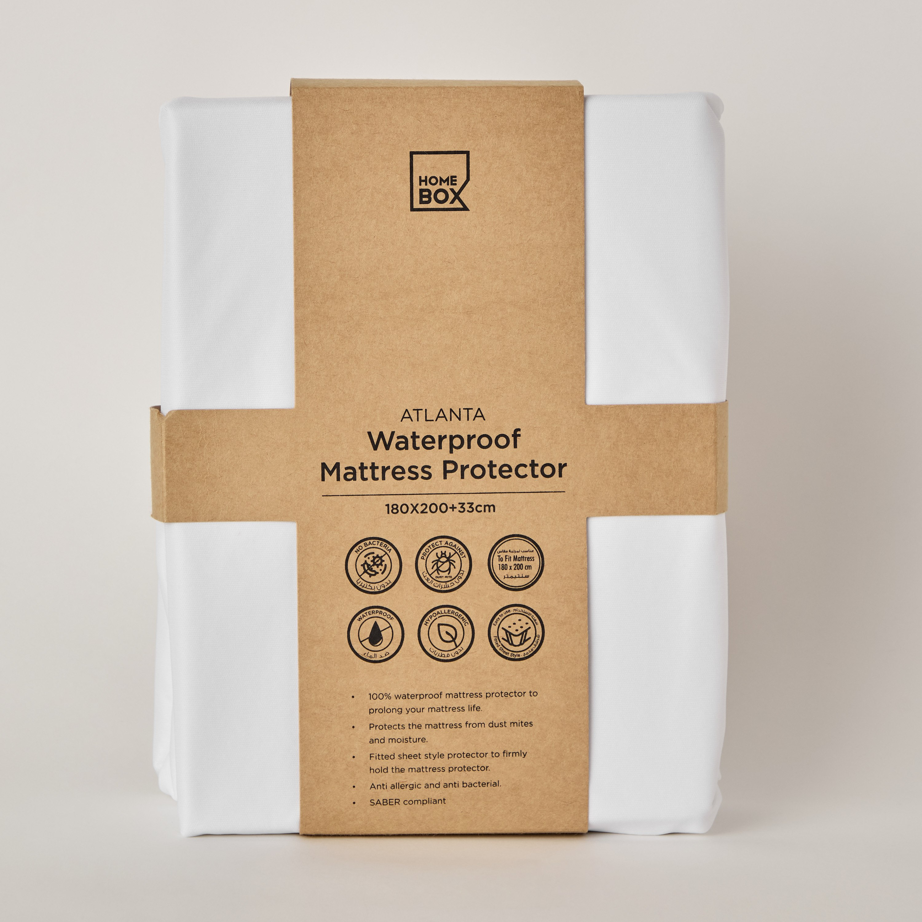 Atlanta Waterproof King Mattress Protector - 180x200+33 cm-hbxhomeware-hbxdecorandfurnishings-image-7
