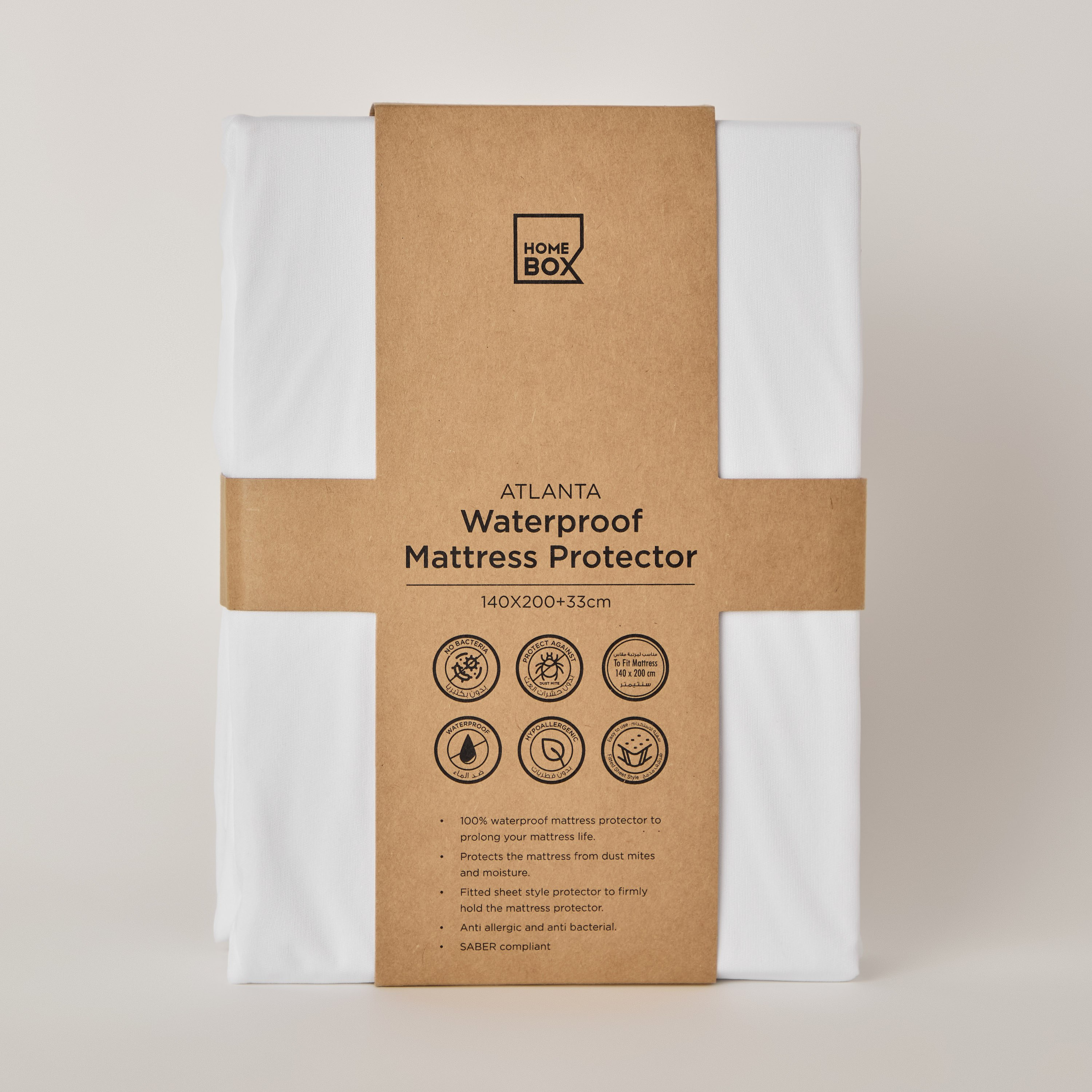 Atlanta Waterproof Double Mattress Protector - 140x200+33 cm-hbxhomeware-hbxdecorandfurnishings-image-8