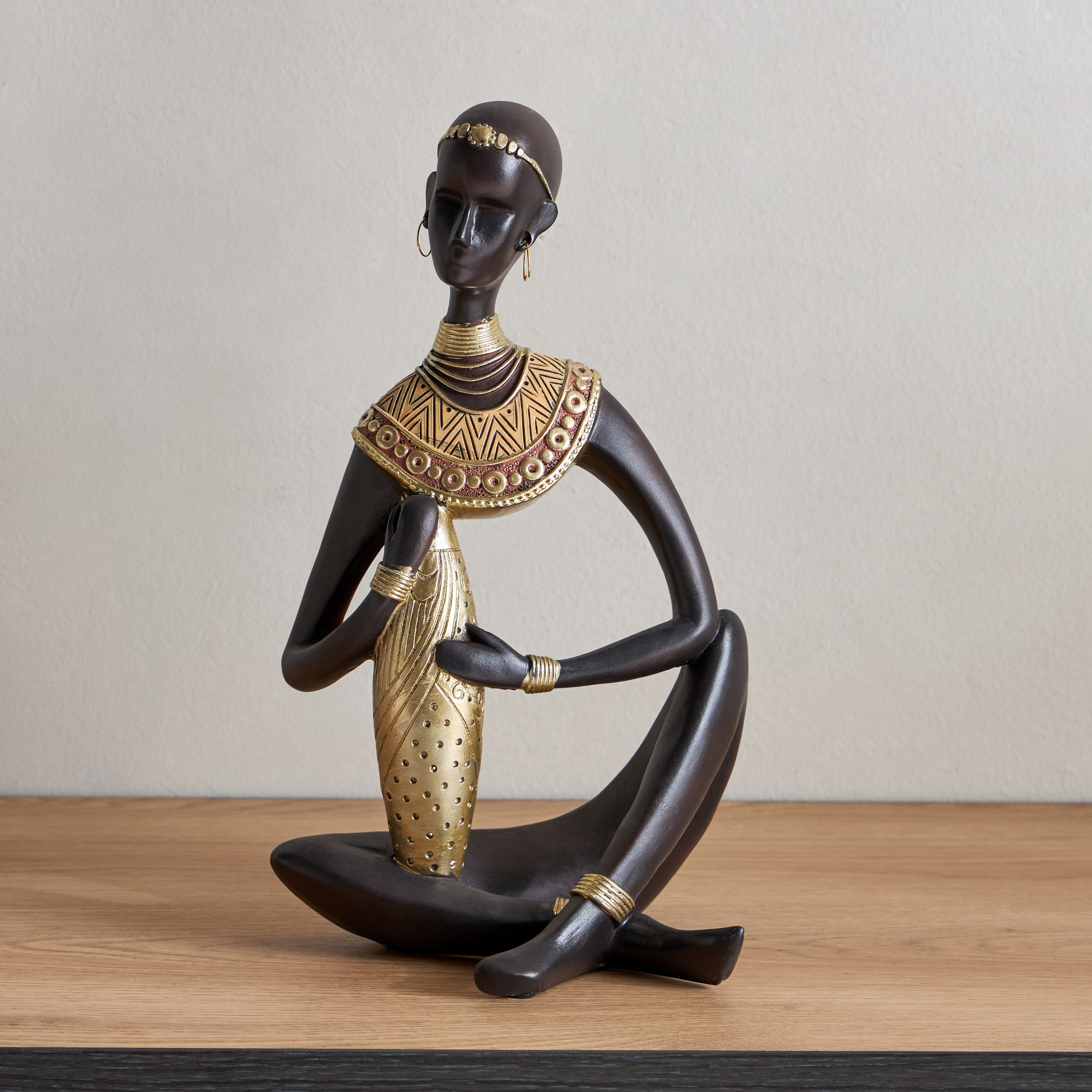 Marcel Polyresin Rural Lady Figurine - 19x15x32.5 cm-hbxhomeware-homedecor-figurinesandornaments-image-1