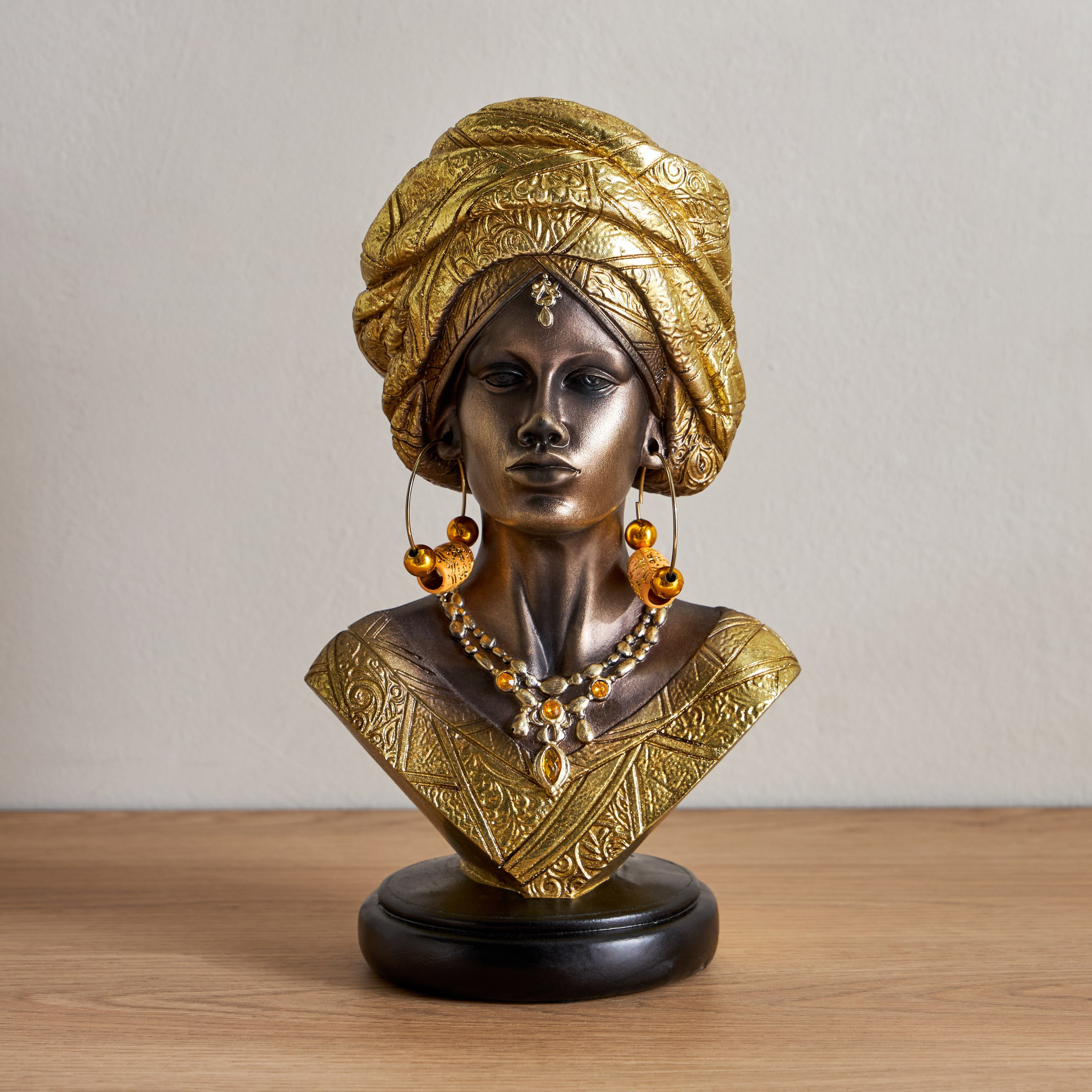 Marcel Polyresin Lady with Turban - 15x12x26.5 cm-hbxhomeware-homedecor-figurinesandornaments-image-1