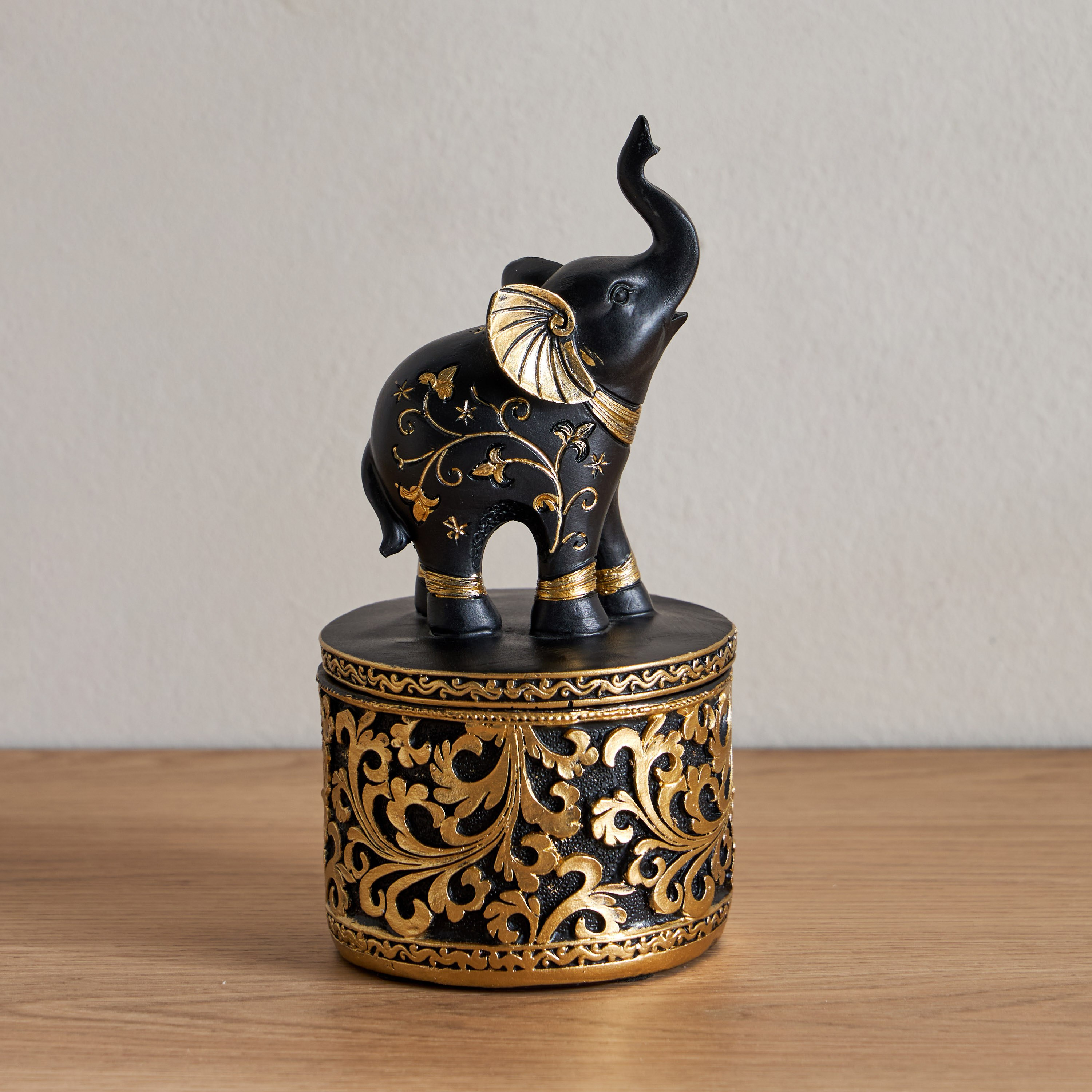 جرة ديكور على شكل فيل من البولي ريزين من مارسيل - 9x9x18.5 سم-hbxhomeware-homedecor-figurinesandornaments-image-1