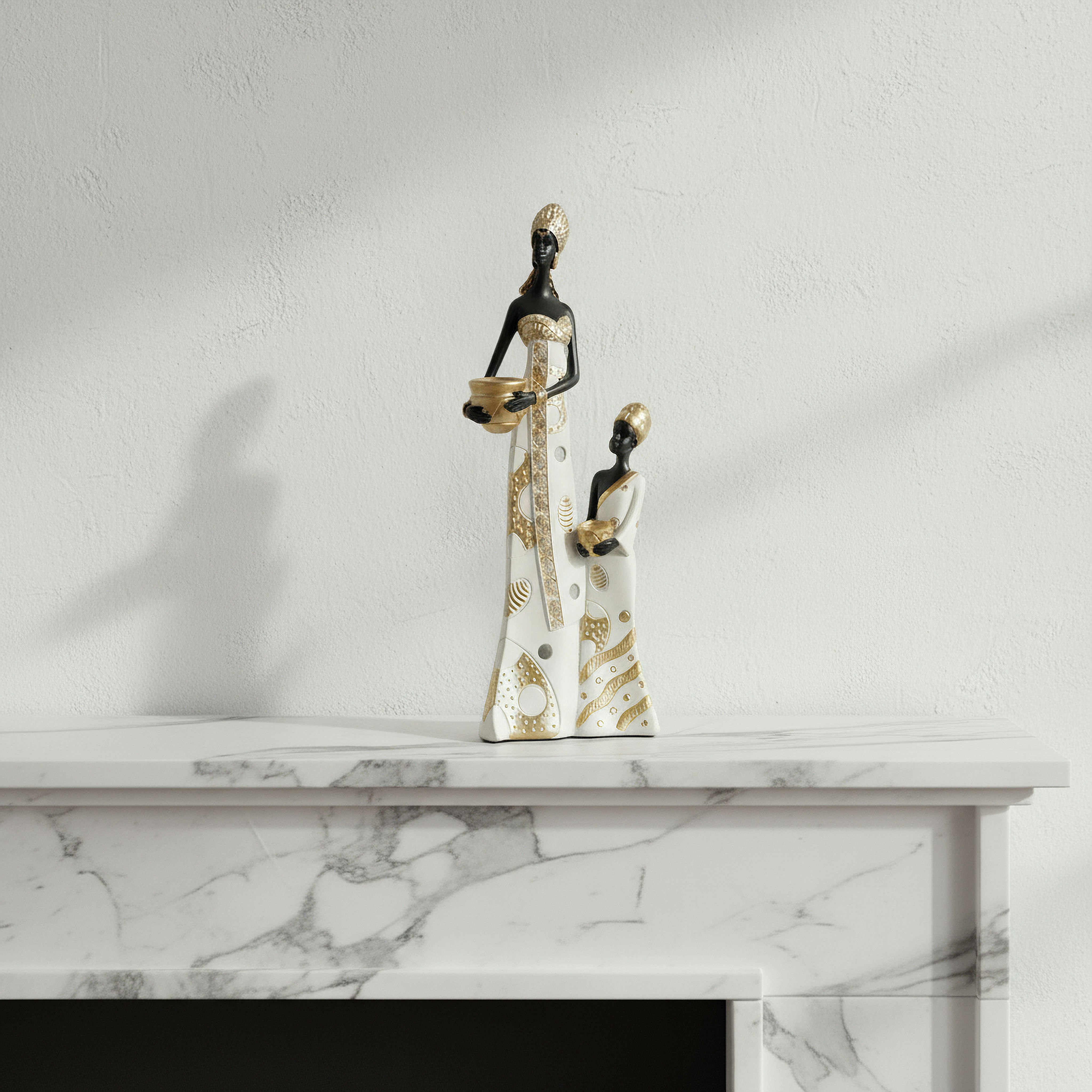 تمثال سيدة مع طفل بولي ريزين من مارسيل - 15x8.5x36.5 سم-hbxhomeware-homedecor-figurinesandornaments-image-1