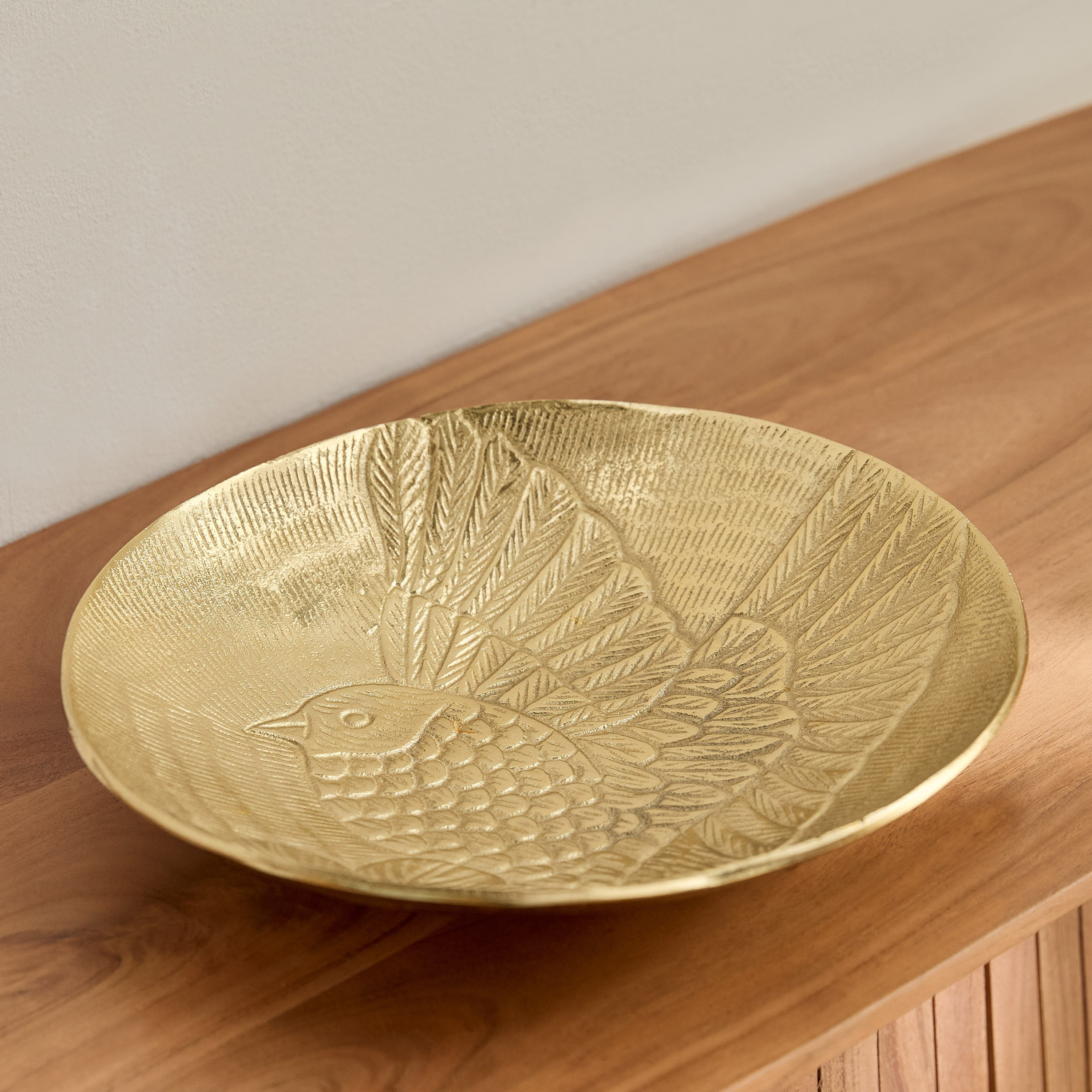 Popin Aluminium Etched Round Tray - 30x30x5 cm-hbxhomeware-hbxdecorandfurnishings-image-1