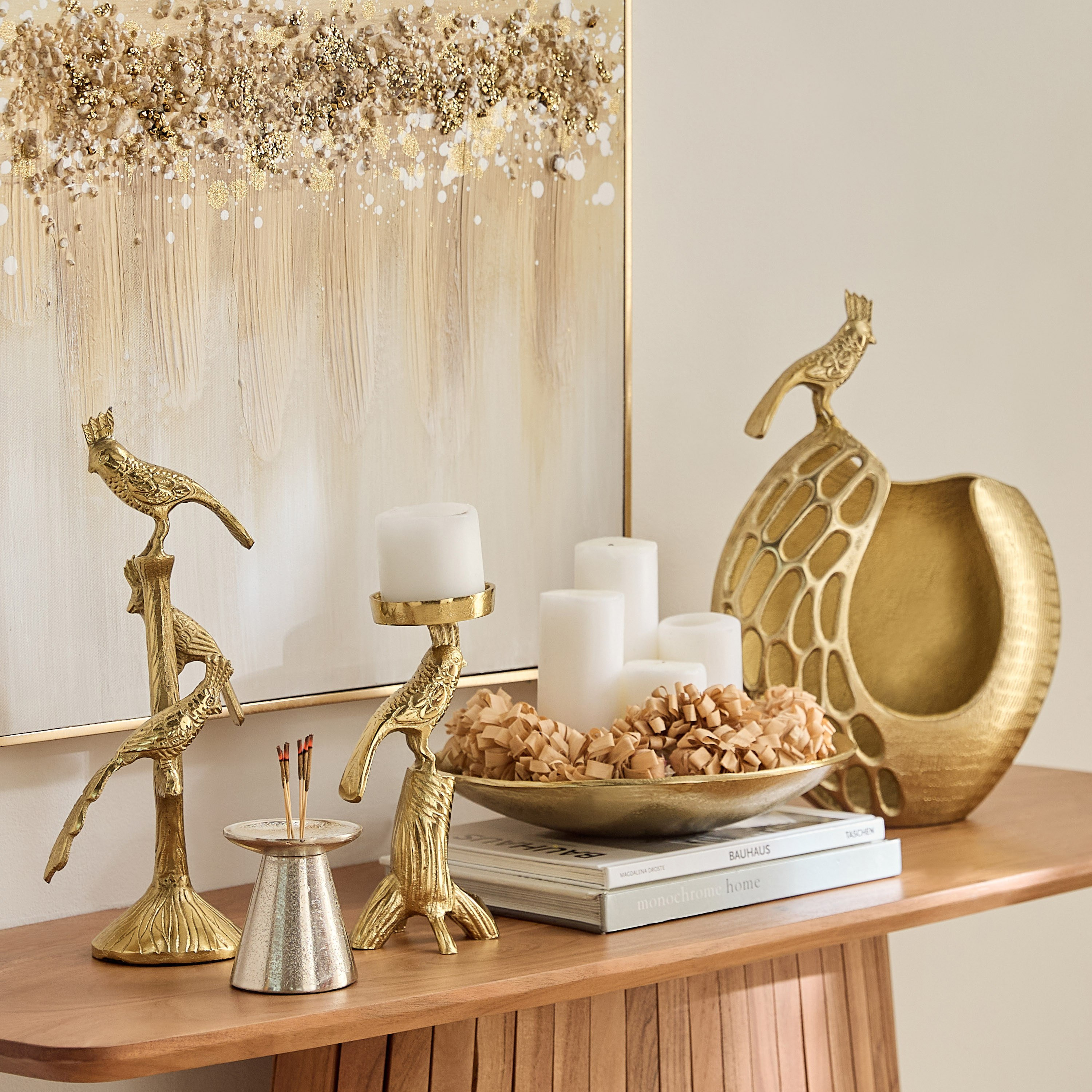 ديكور طاولة ألومنيوم بتصميم  طائرين من بوبين - 32x25x23 سم-hbxhomeware-homedecor-figurinesandornaments-image-4