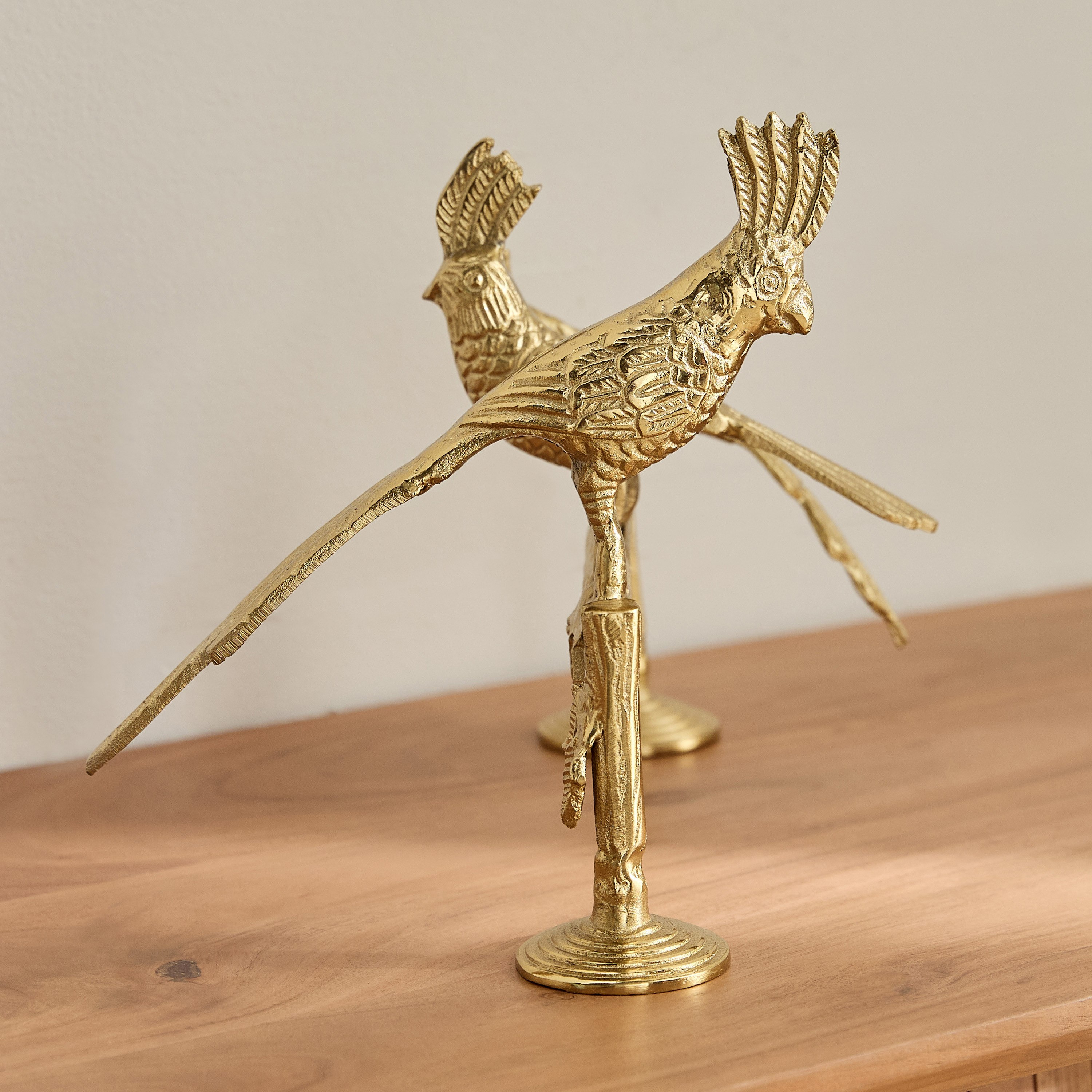 ديكور طاولة ألومنيوم بتصميم  3 طيور على فرع من بوبين - 32x25x23 سم-hbxhomeware-homedecor-figurinesandornaments-image-3