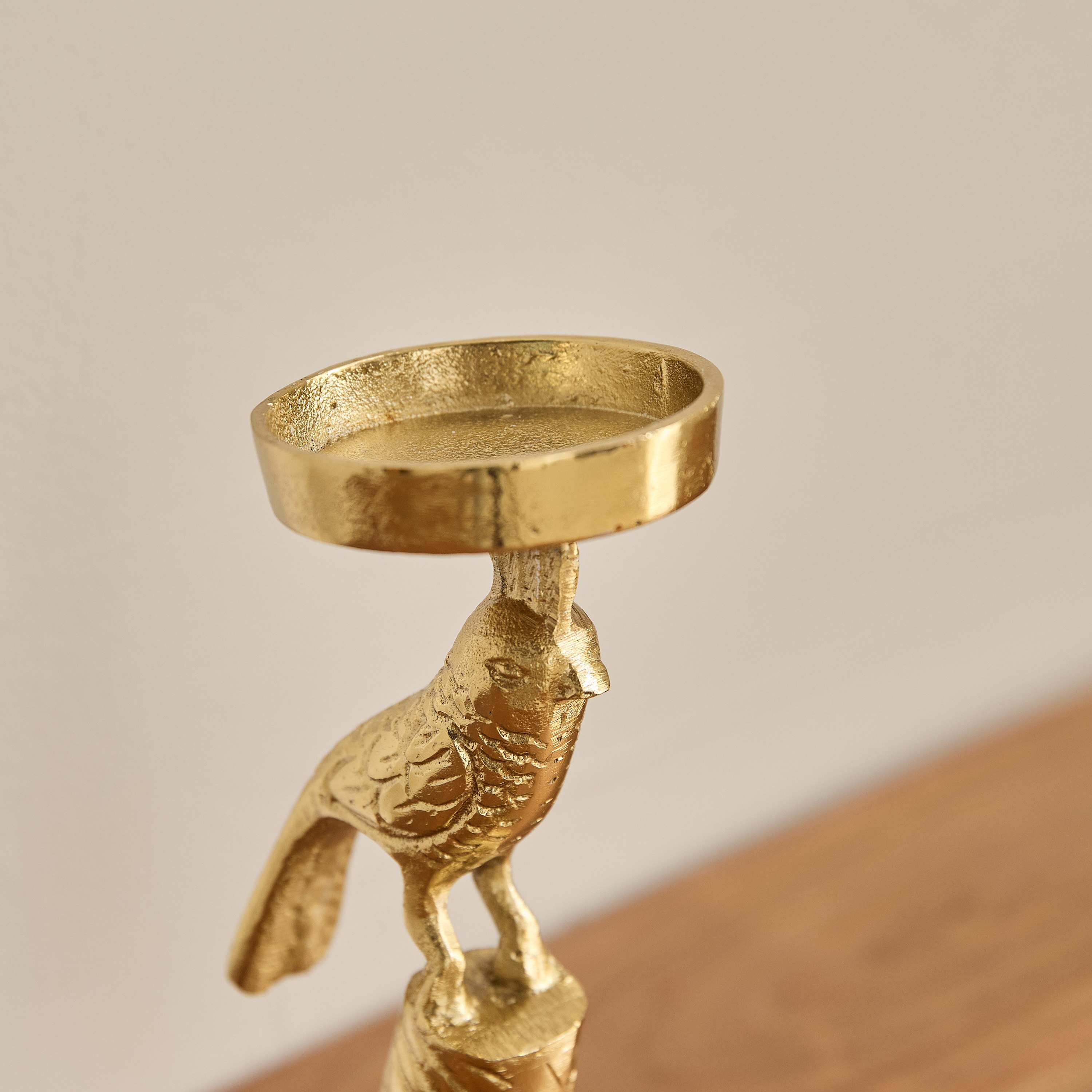 Popin Aluminium Bird Candle Stand - 9x11x23 cm-hbxlivingroom-decorandaccessories-candleholders-image-3