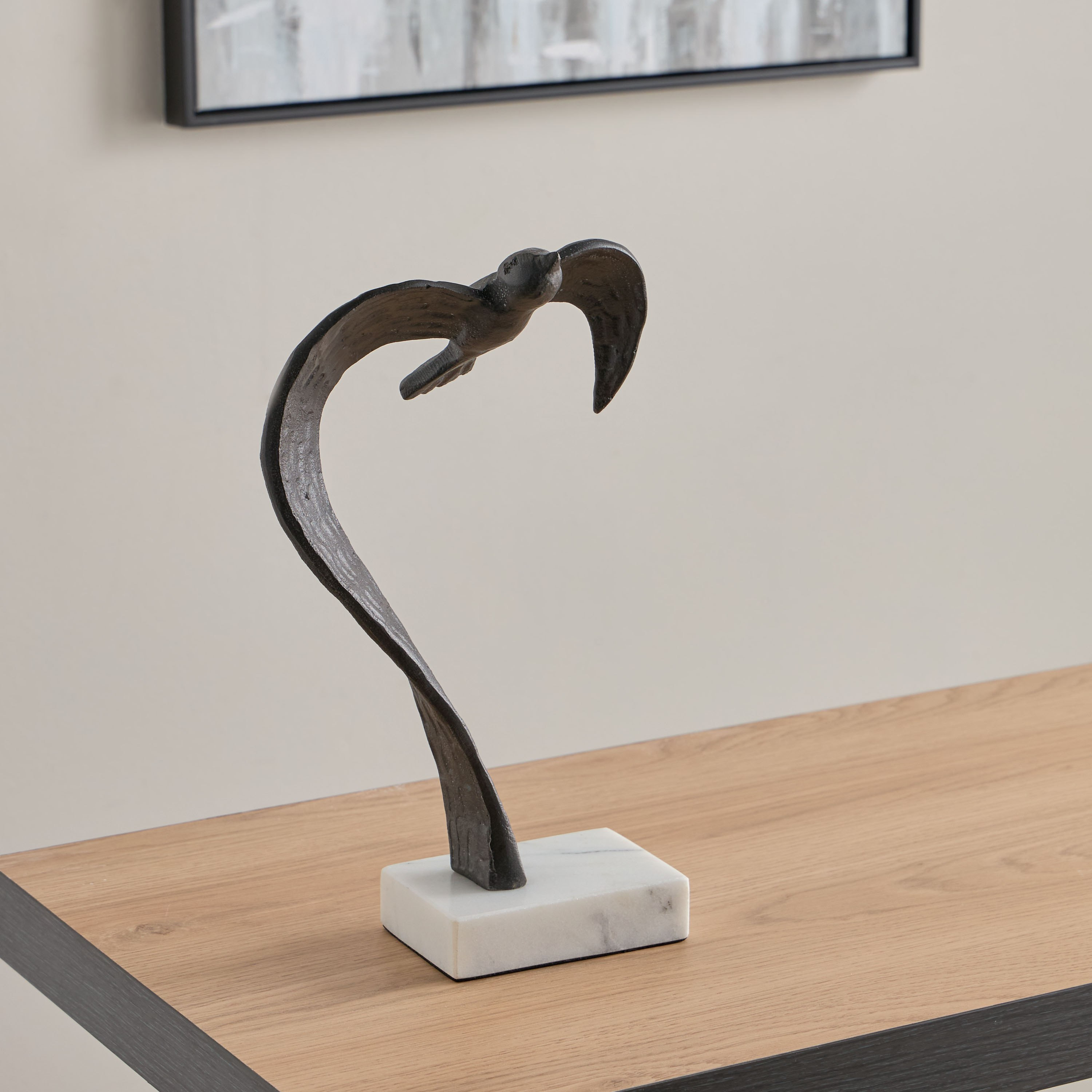 Orbet Aluminium Bird Table Decor Accent - 20x10x31 cm-hbxhomeware-homedecor-figurinesandornaments-image-1