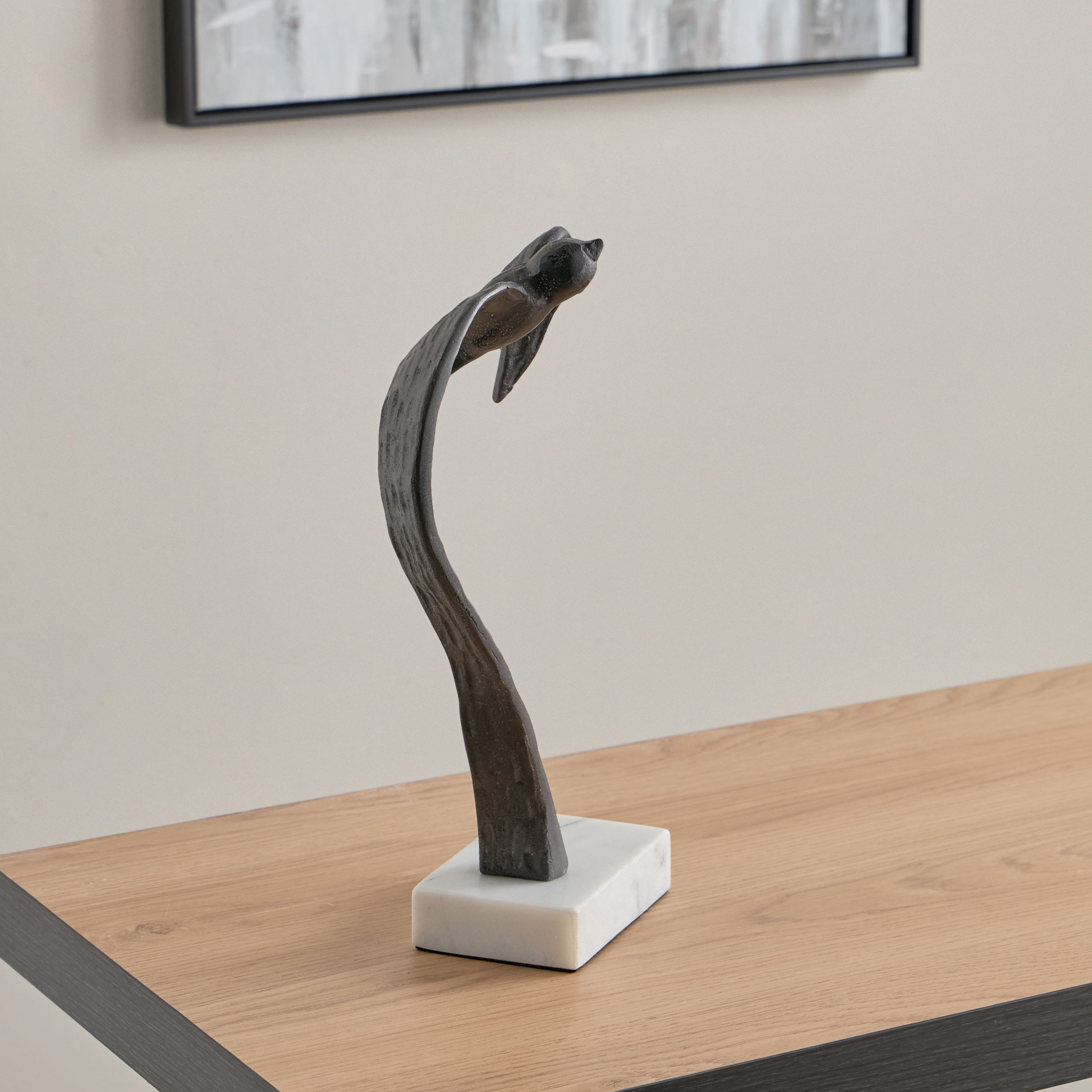 Orbet Aluminium Bird Table Decor Accent - 20x10x31 cm-hbxhomeware-homedecor-figurinesandornaments-image-2