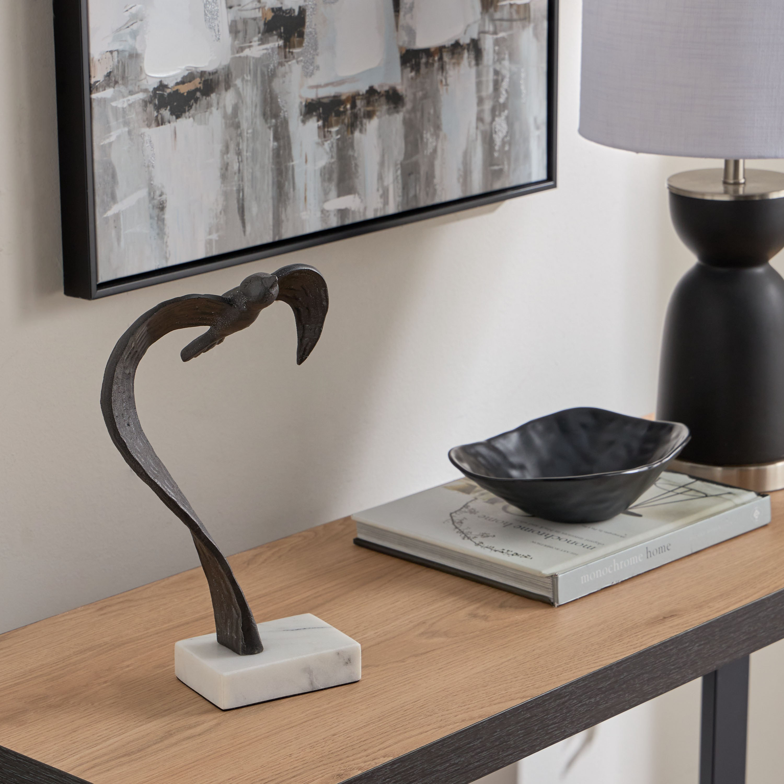 Orbet Aluminium Bird Table Decor Accent - 20x10x31 cm-hbxhomeware-homedecor-figurinesandornaments-image-4