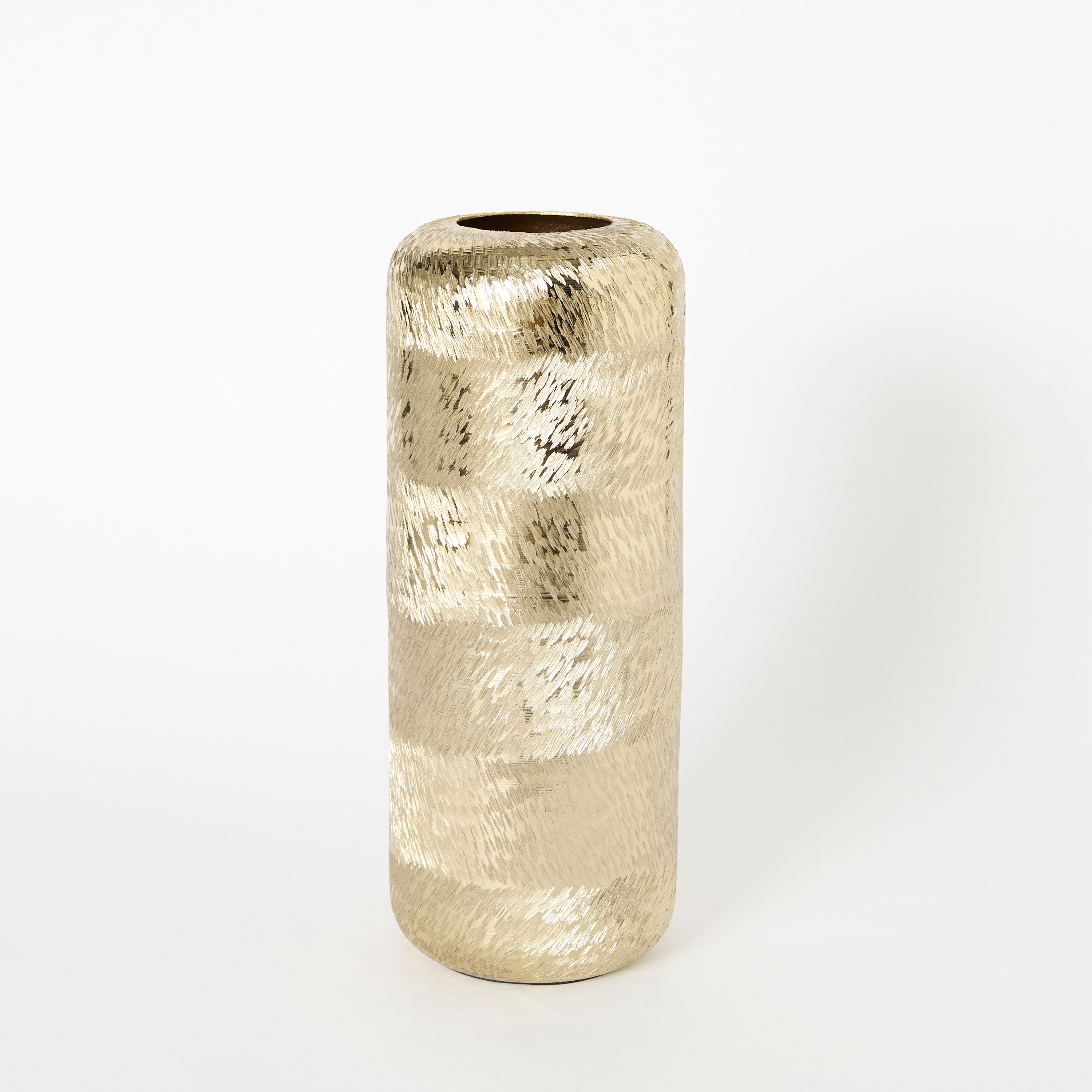 مزهرية ألومنيوم بارزة الملمس من كاتلين - 12×12×33 سم-hbxbedroom-decorandaccessories-vases-image-5