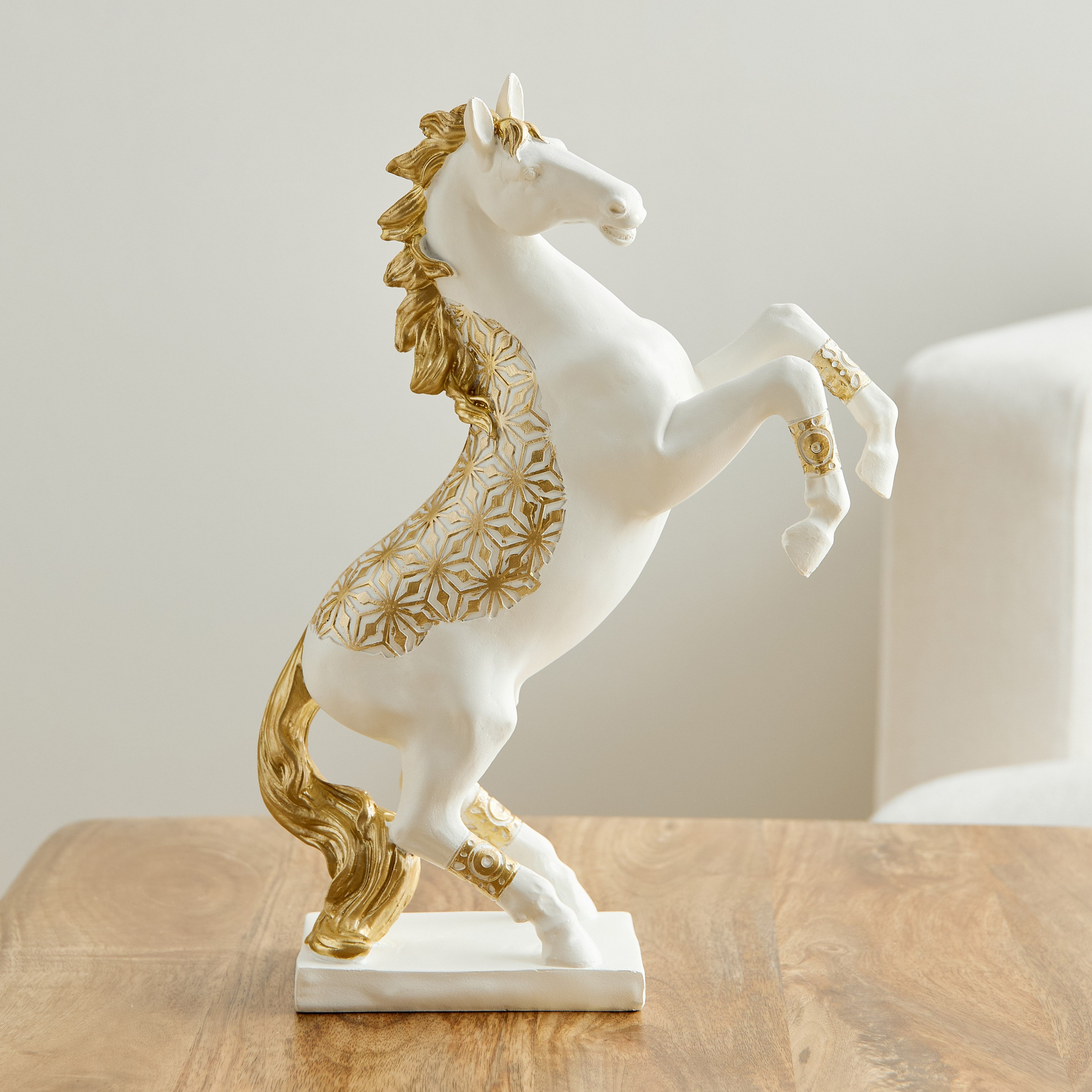 قطعة ديكور حصان بوليريسين من ديلين - 22.5x10x32 سم-hbxhomeware-homedecor-figurinesandornaments-image-1