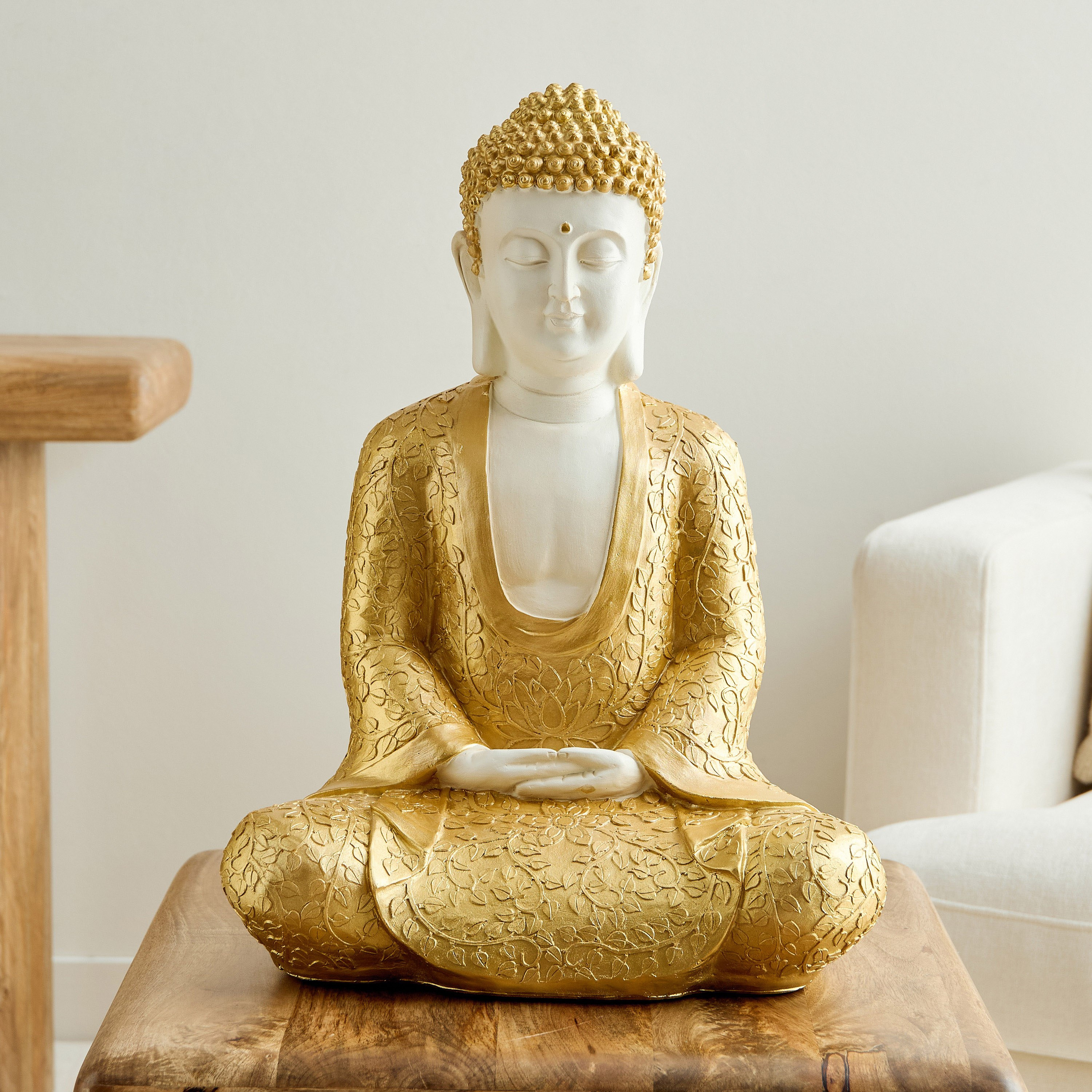 قطعة ديكور بوذا بوليريسين من ديلين - 37.7x26.5x51 سم-hbxhomeware-homedecor-figurinesandornaments-image-1