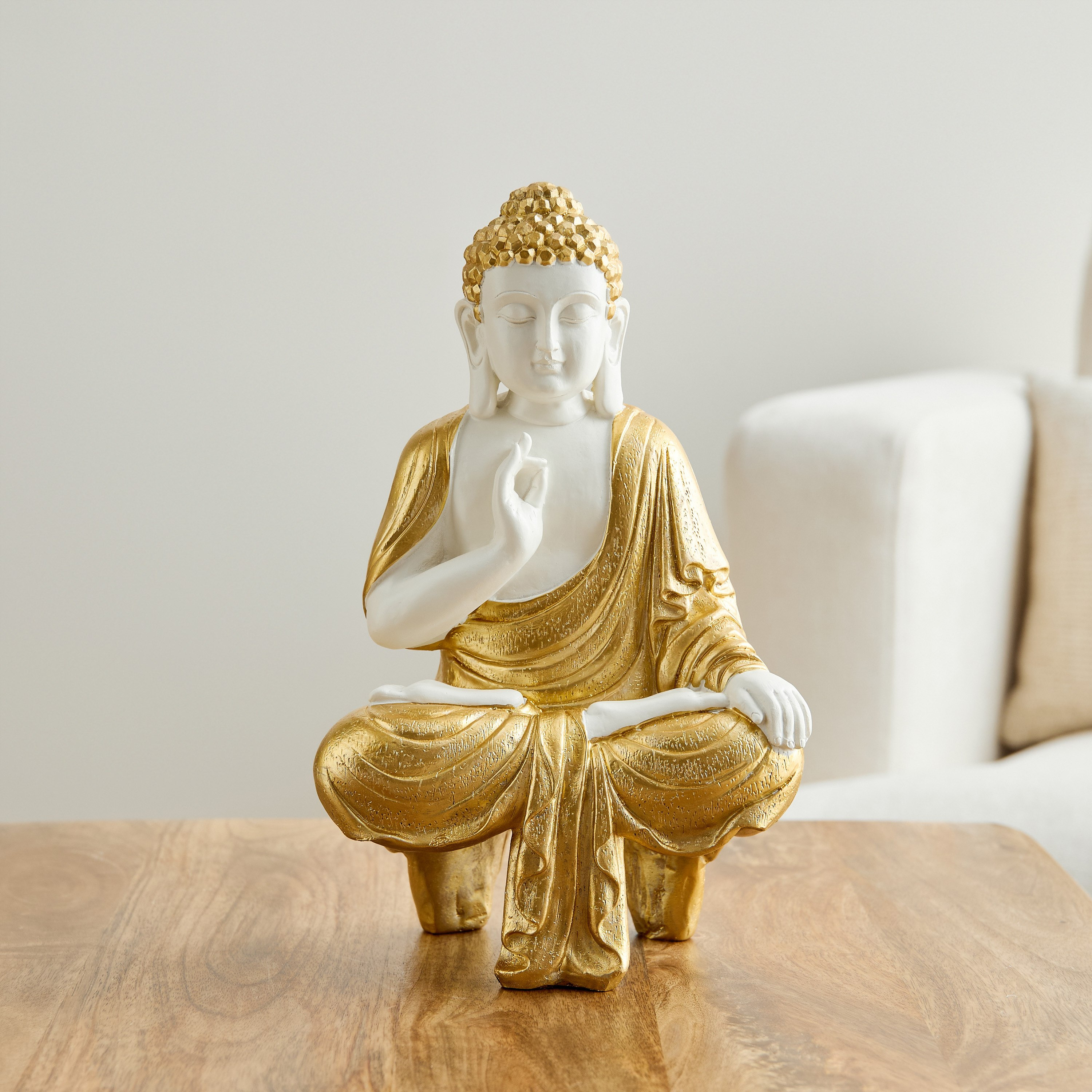 قطعة ديكور بوذا بوليريسين من ديلين - 17x11.5x27.5 سم-hbxhomeware-homedecor-figurinesandornaments-image-1