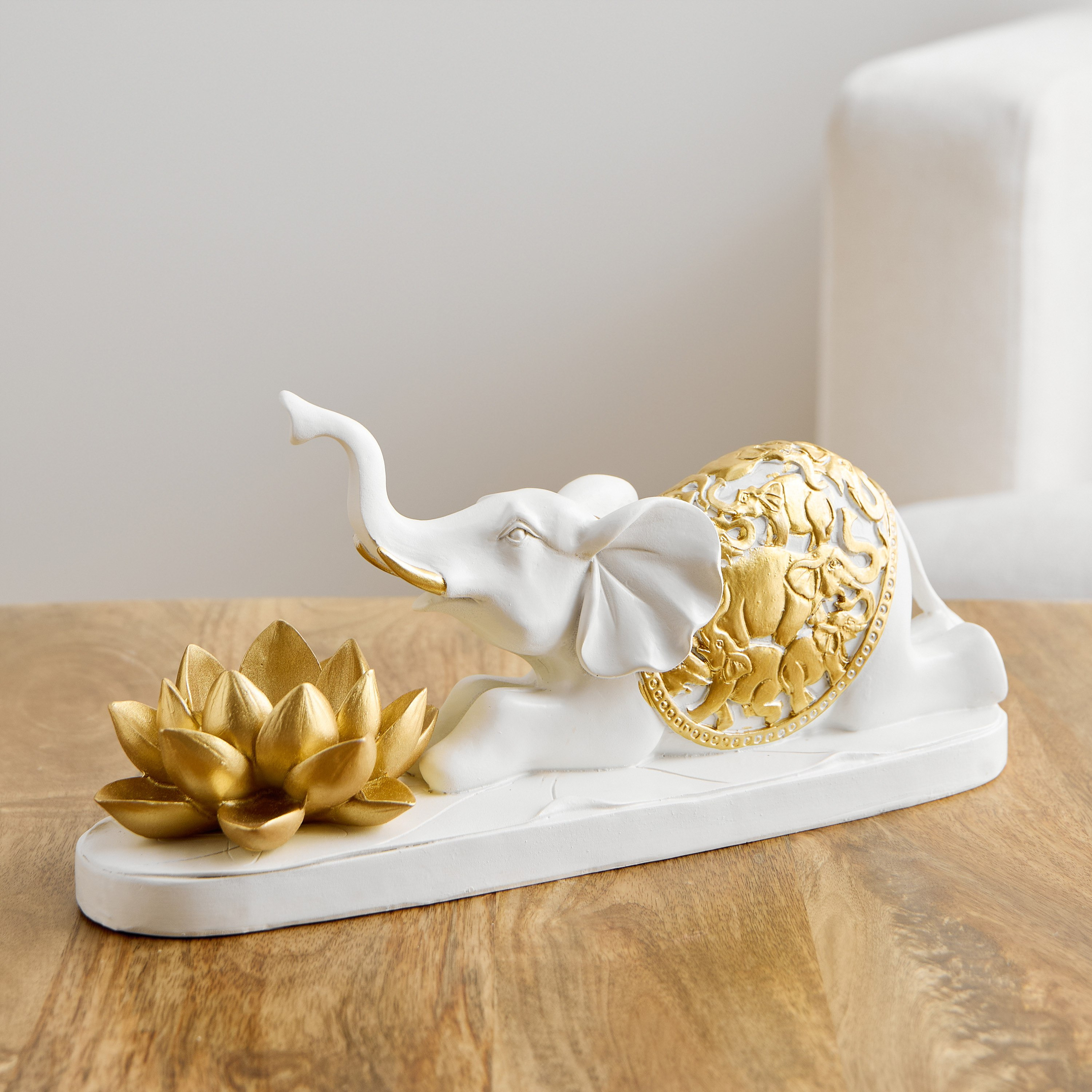 حامل شموع بوليريسين على شكل فيل من ديلين - 18.5×10×21.5 سم-hbxlivingroom-decorandaccessories-candleholders-image-2