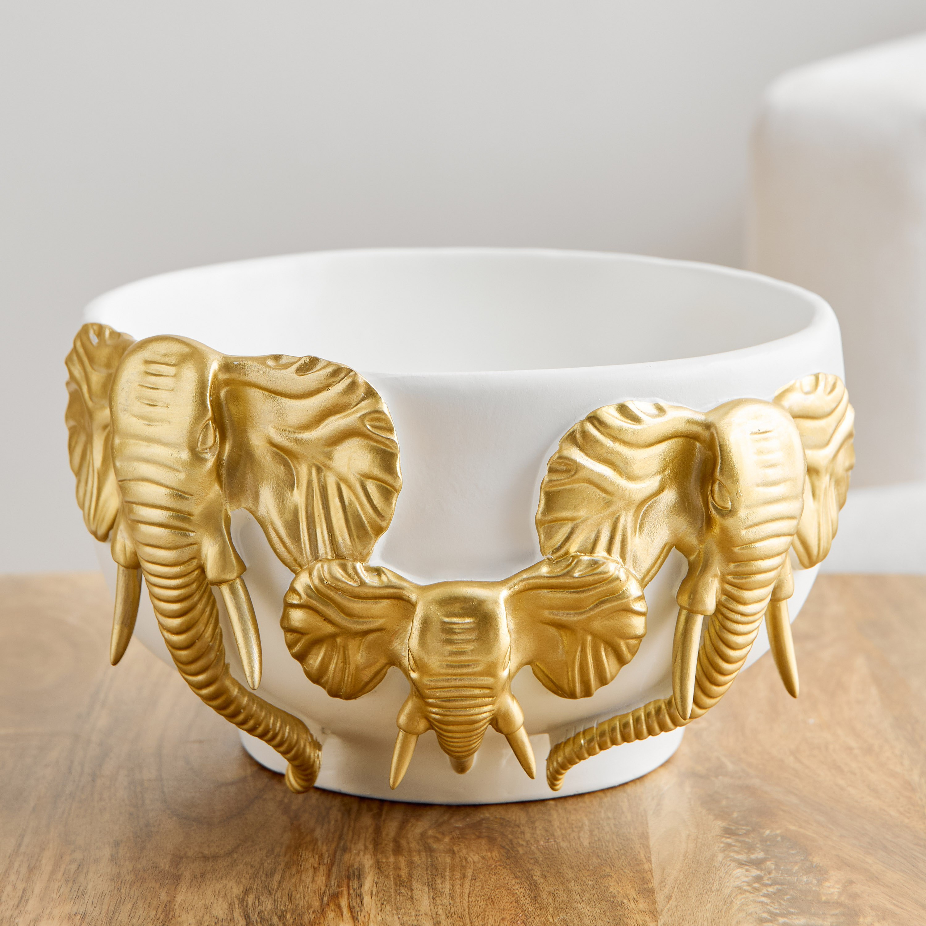 وعاء ديكور بوليريسين بتصميم فيل من ديلين- 28x26.5x15.5 سم-hbxdecorandfurnishings-homeaccessories-bowls-image-2