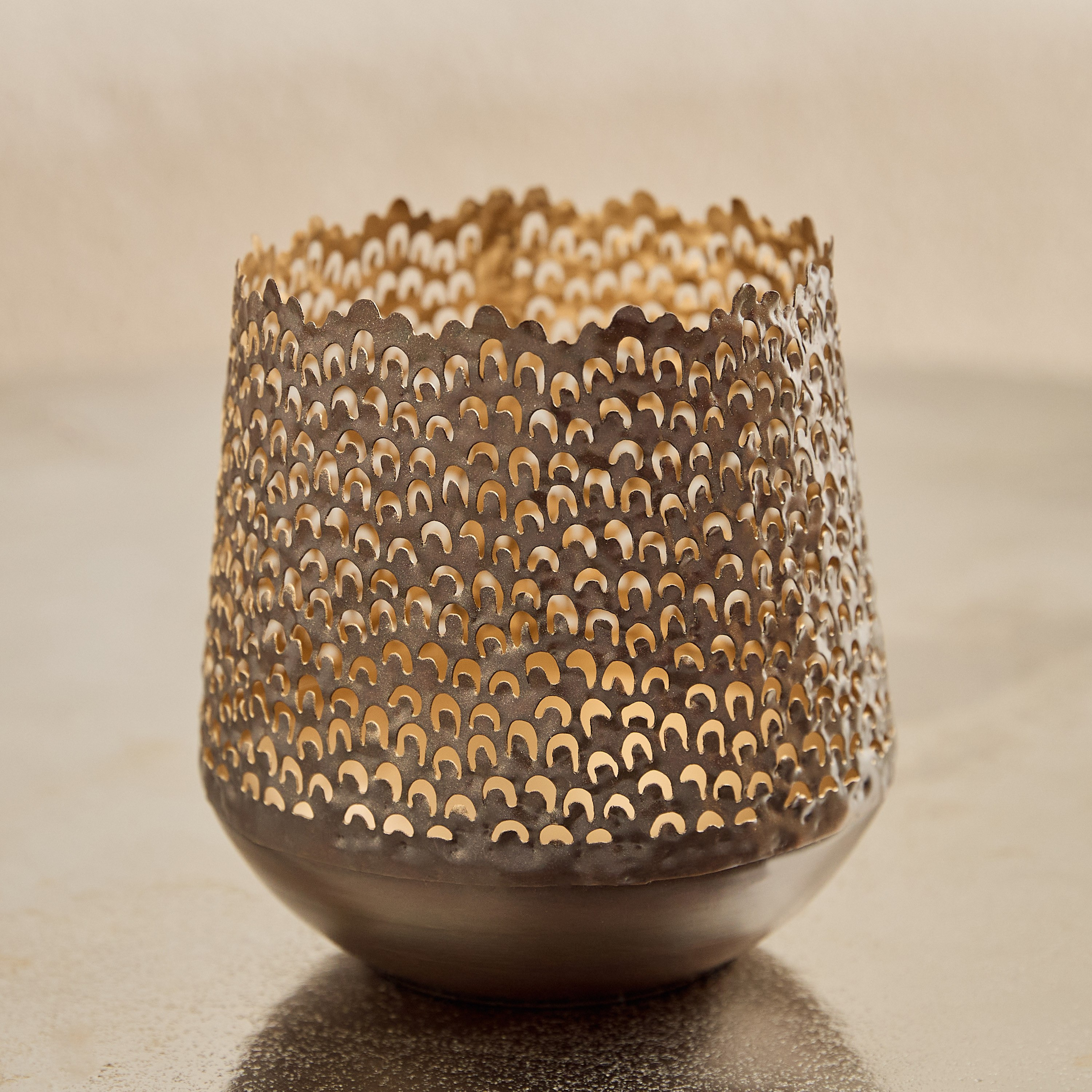 Corlie Metal Peacock Cutwork Votive Candleholder - 14x14x15 cm-PROMO_HB_AE_B2G2_011025-image-2