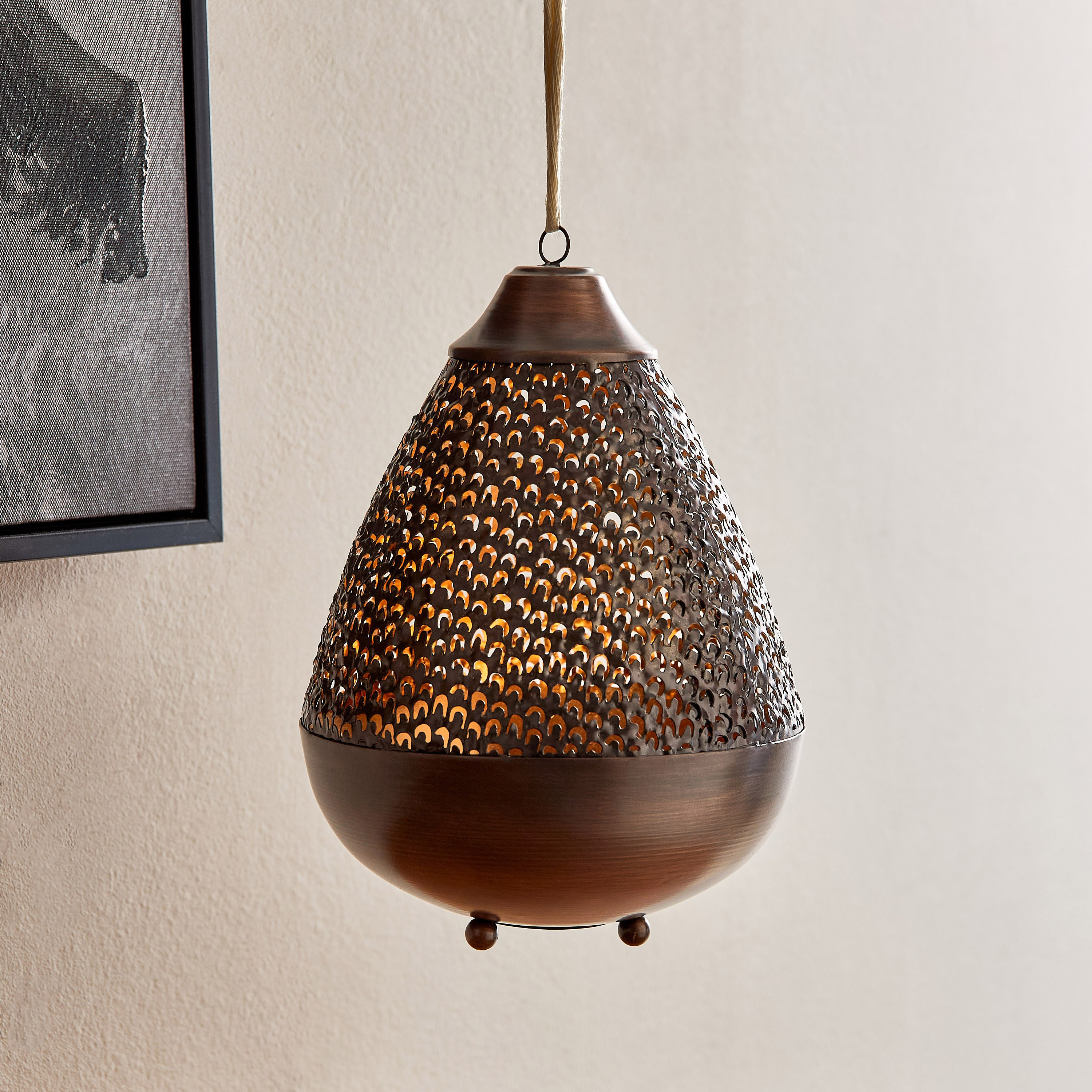 Corlie Metal Peacock Cutwork Votive Candle Holder with Hook - 17x17x22 cm-PROMO_HB_AE_B2G2_011025-image-1