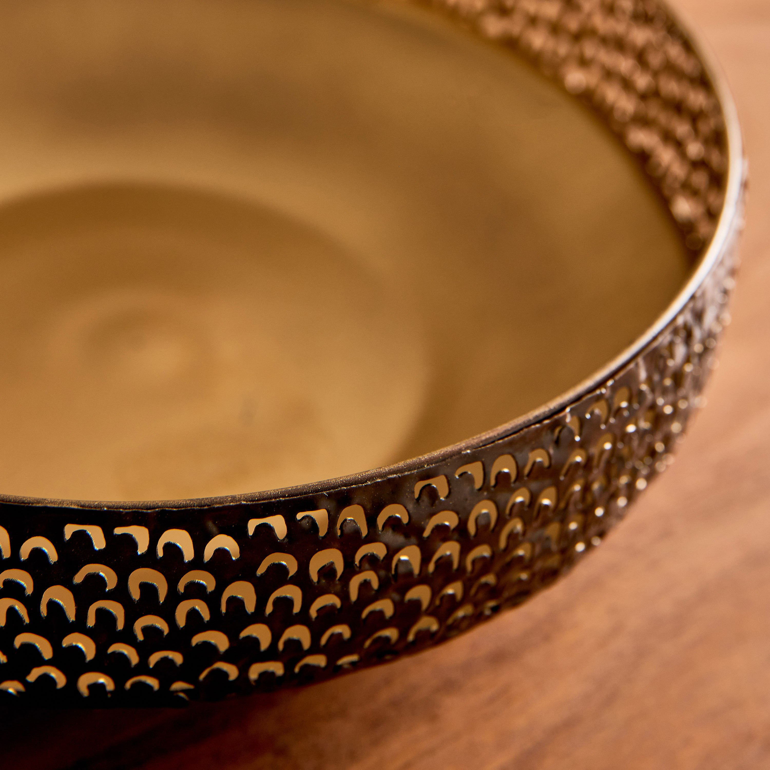 Corlie Metal Peacock Cutwork Bowl - 23x23x6 cm-PROMO_HB_AE_B2G2_011025-image-3